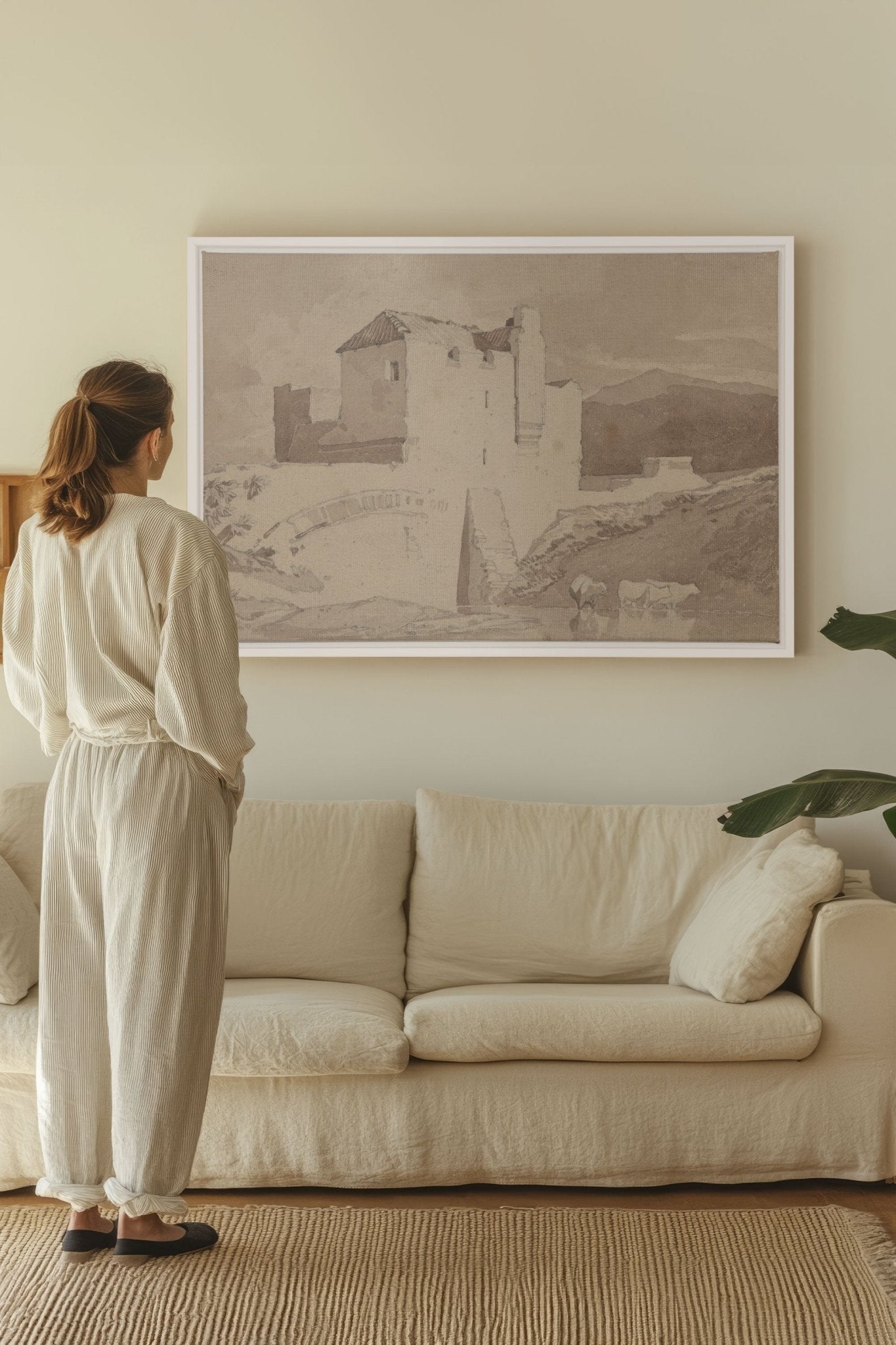 STONE AND STREAM, Oeuvre sur toile étirée - Les Trouvailles de JustinecanvasOleka Canvas16x12Blanc