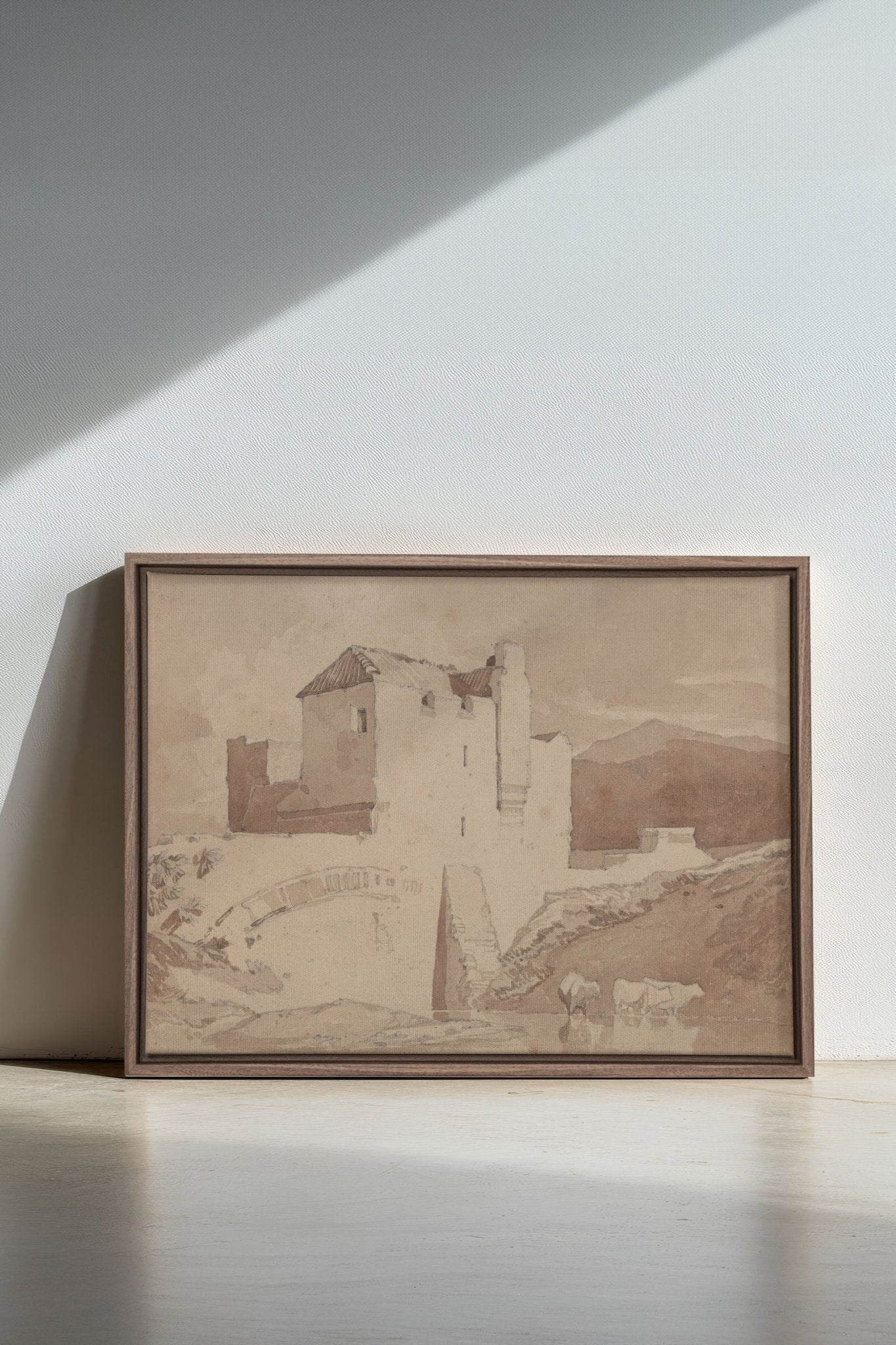 STONE AND STREAM, Oeuvre sur toile étirée - Les Trouvailles de JustinecanvasOleka Canvas16x12Bois Oak