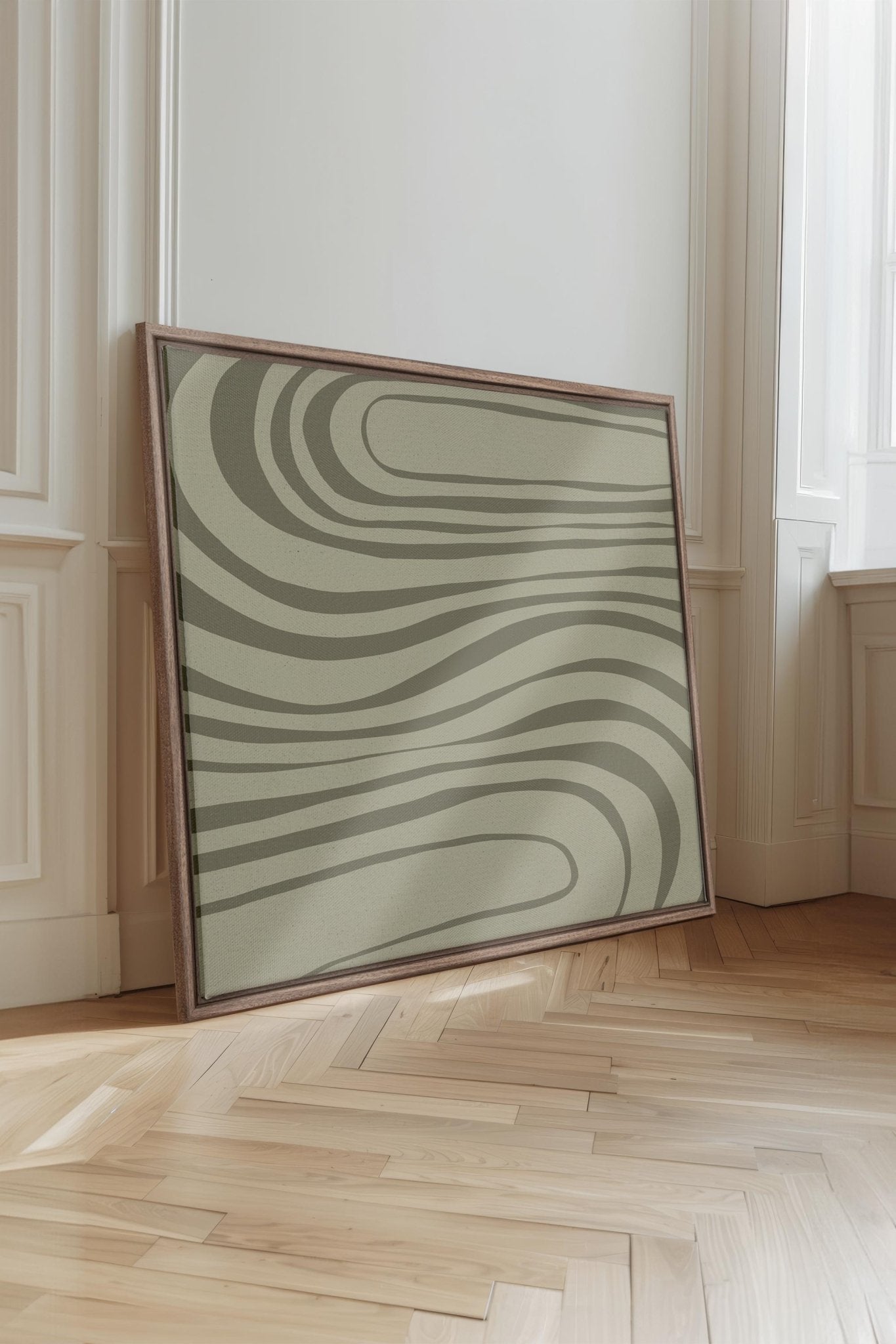 STREAMLINES, Oeuvre sur toile étirée - Les Trouvailles de JustinecanvasOleka Canvas16x12Bois Oak