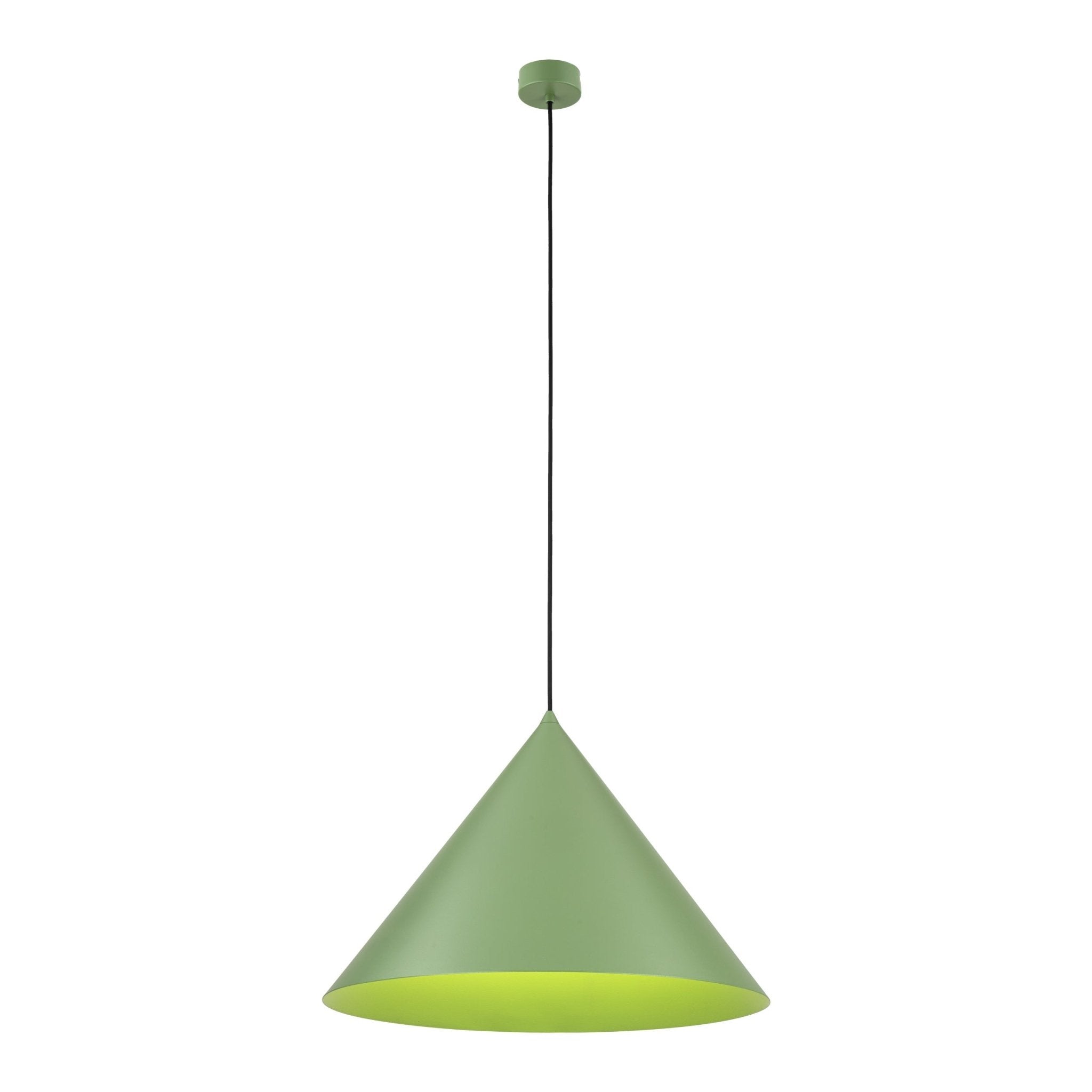 Suspension CONO | 1 lumière | Métal peint | Design moderne minimaliste | Luminaire contemporain | Très grand format - Les Trouvailles de JustineLumoCraftsNoir