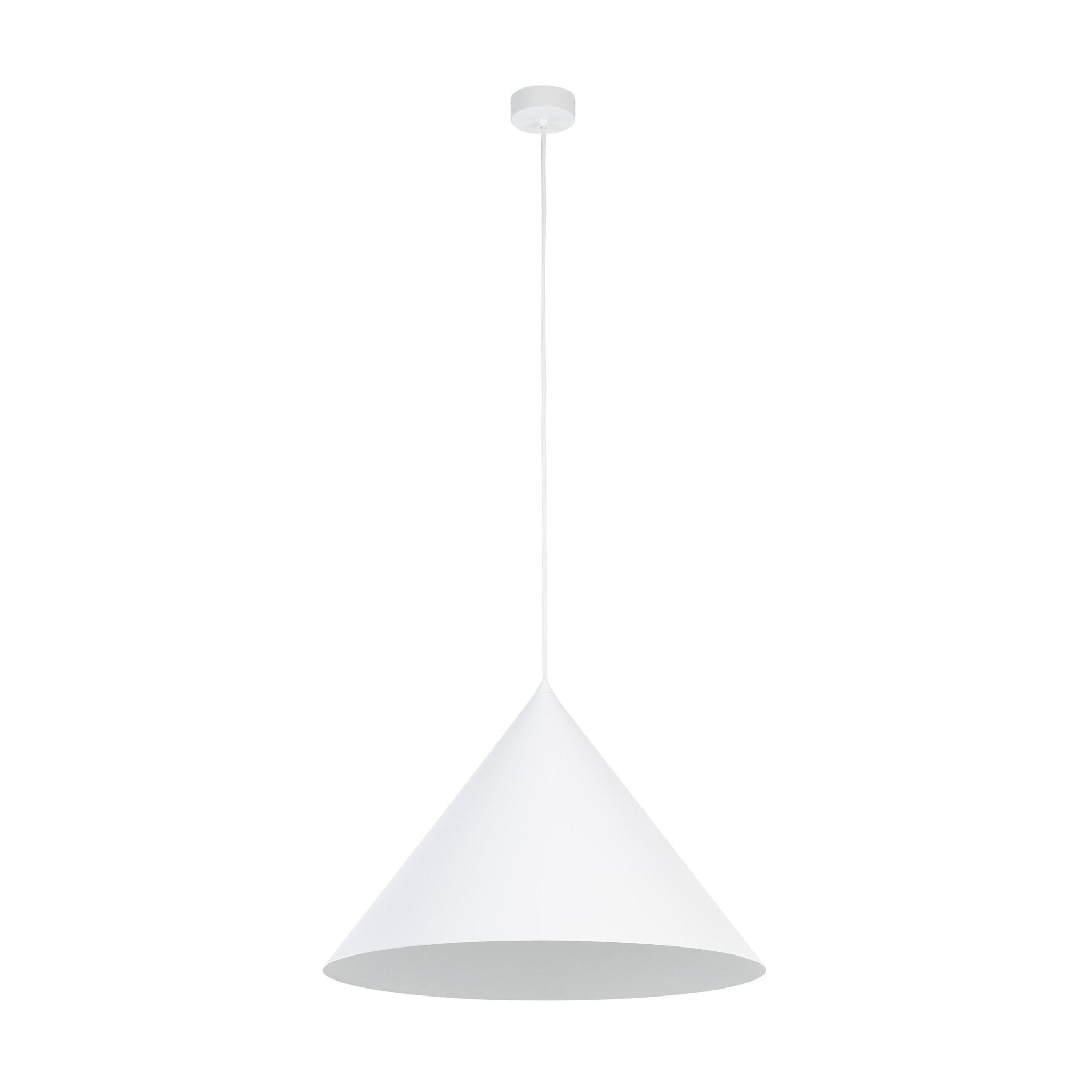 Suspension CONO | 1 lumière | Métal peint | Design moderne minimaliste | Luminaire contemporain | Très grand format - Les Trouvailles de JustineLumoCraftsNoir
