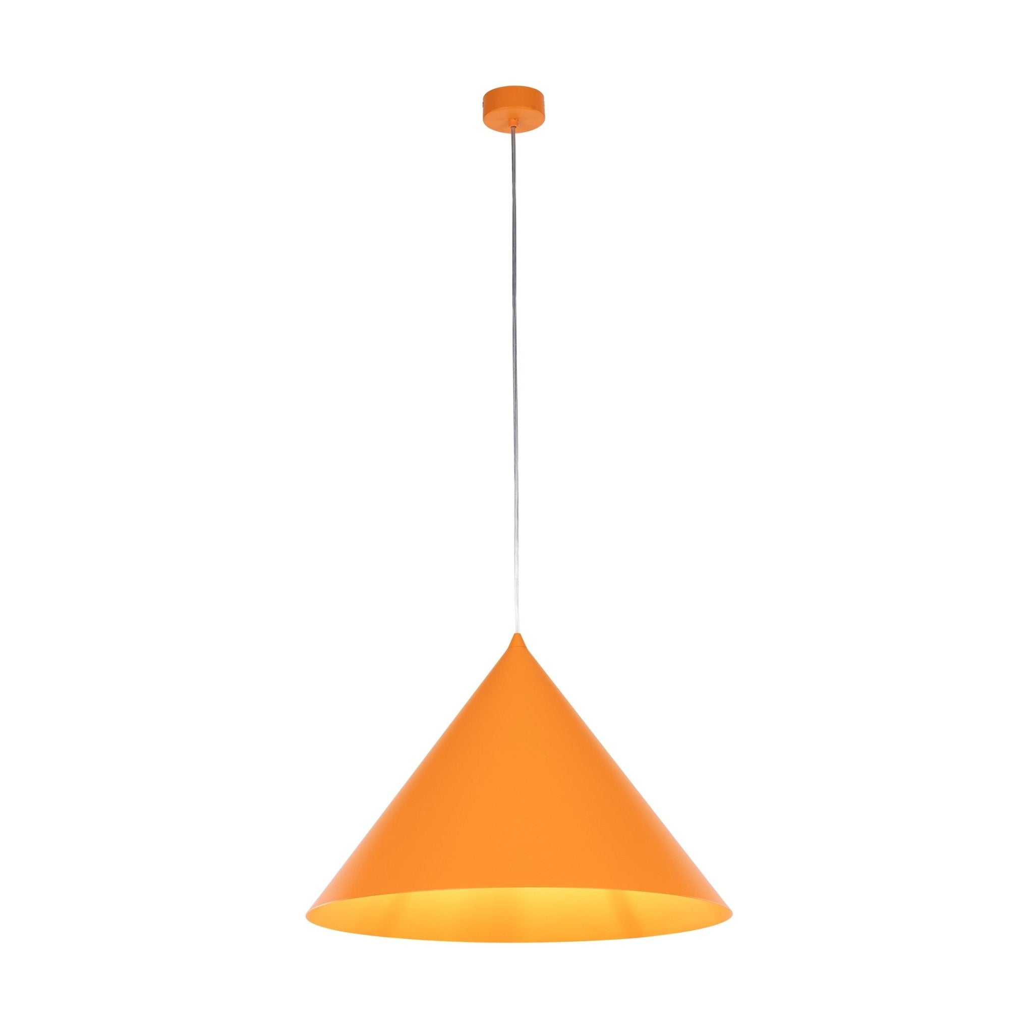 Suspension CONO | 1 lumière | Métal peint | Design moderne minimaliste | Luminaire contemporain | Très grand format - Les Trouvailles de JustineLumoCraftsNoir