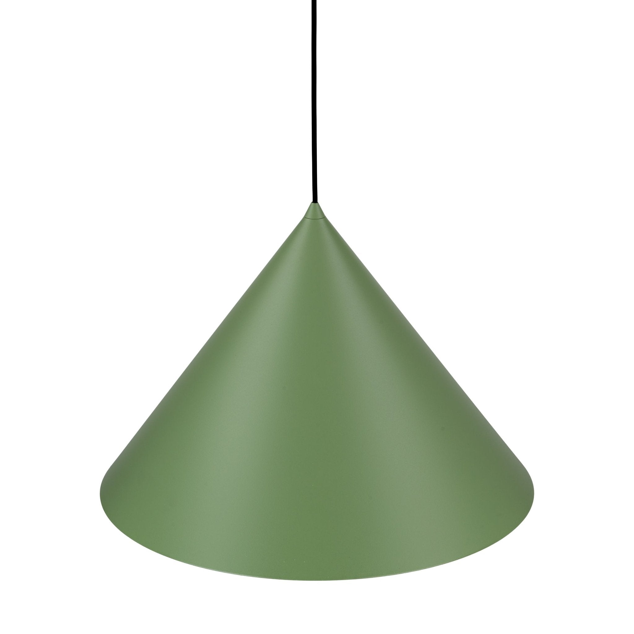 Suspension CONO | 1 lumière | Métal peint | Design moderne minimaliste | Luminaire contemporain | Très grand format - Les Trouvailles de JustineLumoCraftsNoir