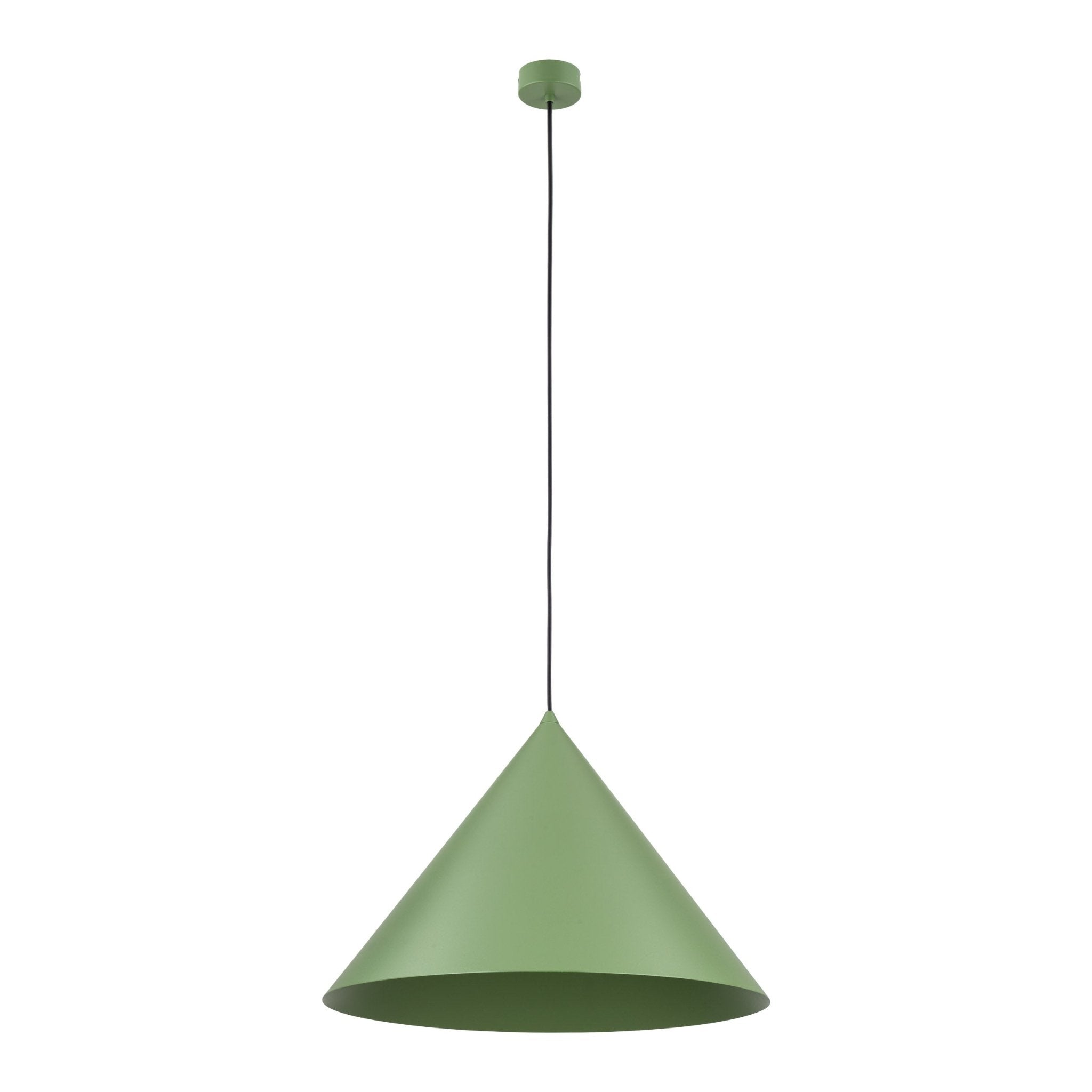 Suspension CONO | 1 lumière | Métal peint | Design moderne minimaliste | Luminaire contemporain | Très grand format - Les Trouvailles de JustineLumoCraftsVert