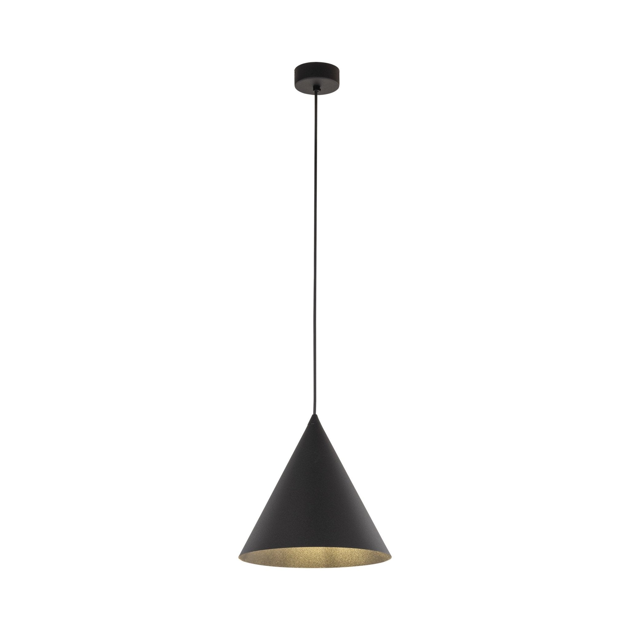Suspension CONO | Format Moyen | 1 lumière | Métal peint | Design moderne minimaliste | Luminaire contemporain - Les Trouvailles de JustineLumoCraftsBlack