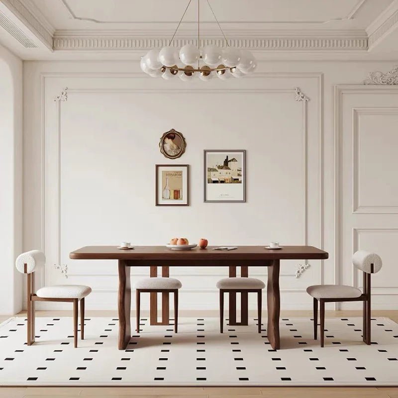 Table à manger Toru | Noyer massif | Design moderne et intemporel - Les Trouvailles de JustineNisu Home130cm