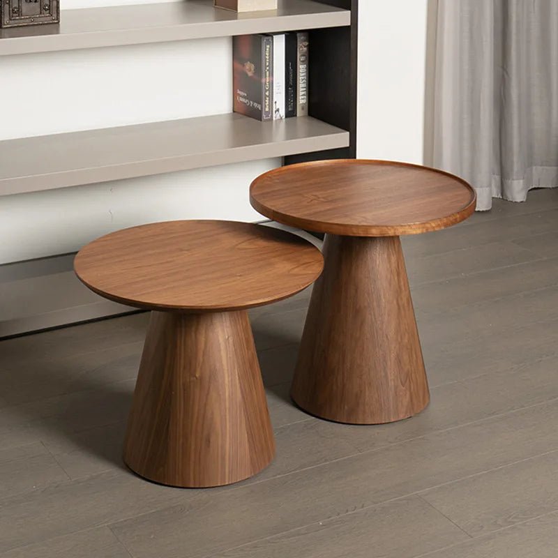 Table d'appoint Decuro | Bois massif noyer | Design minimaliste | Hauteur courte ou haute - Les Trouvailles de JustineNisu HomeNoyerCourte