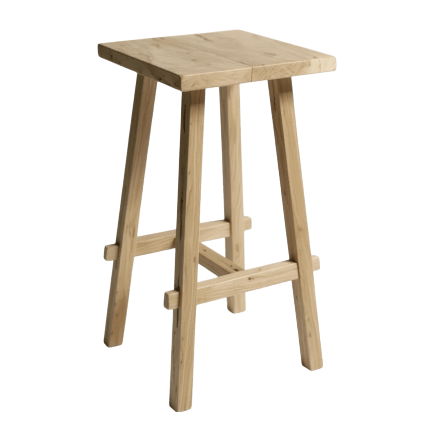 Tabouret de comptoir Artisan en teck recyclé | Fait à la main - Les Trouvailles de JustineTabourets et chaises de barCRUSOË