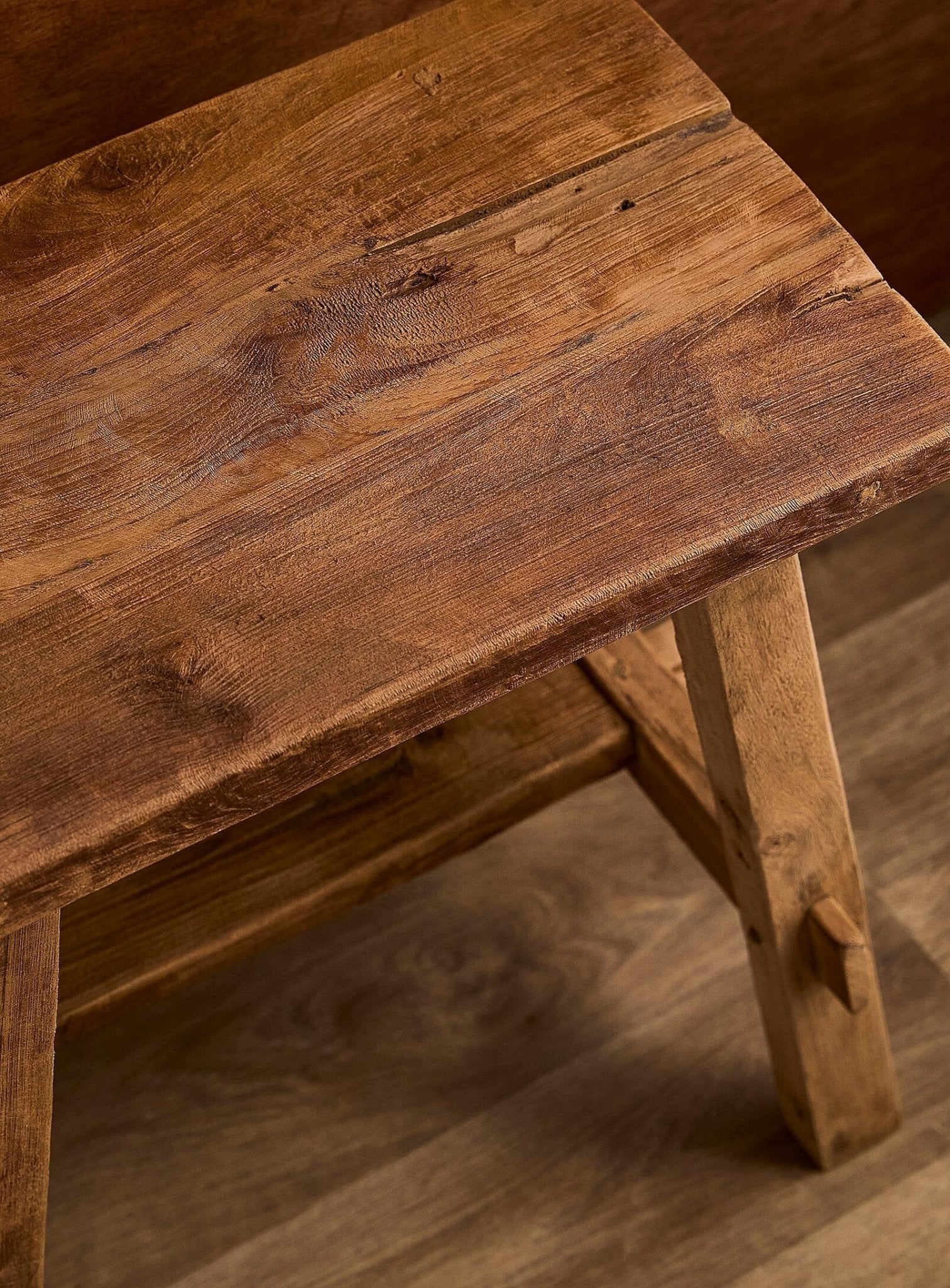 Tabouret vintage en teck - Les Trouvailles de JustineTabouretsCRUSOË