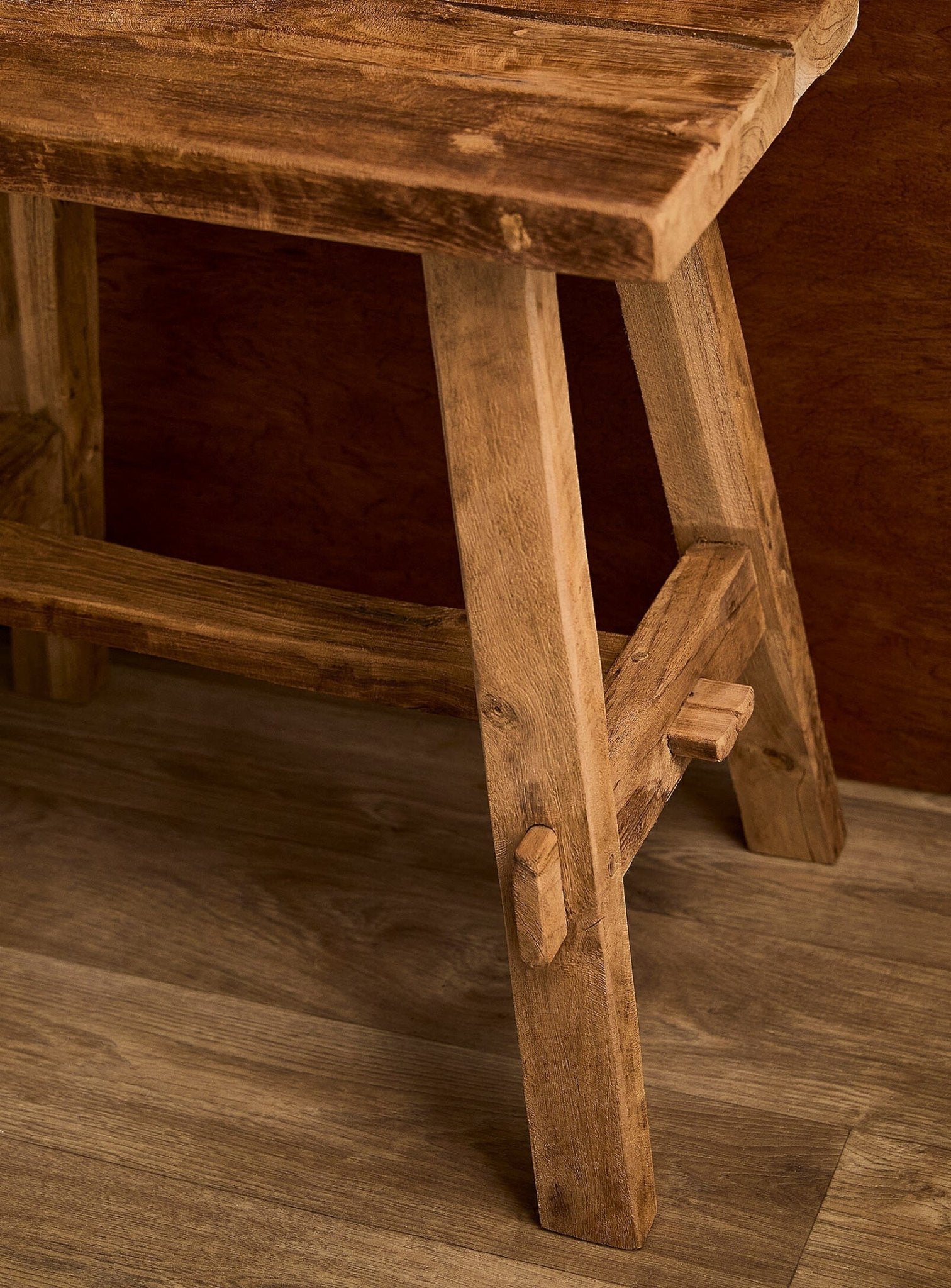 Tabouret vintage en teck - Les Trouvailles de JustineTabouretsCRUSOË