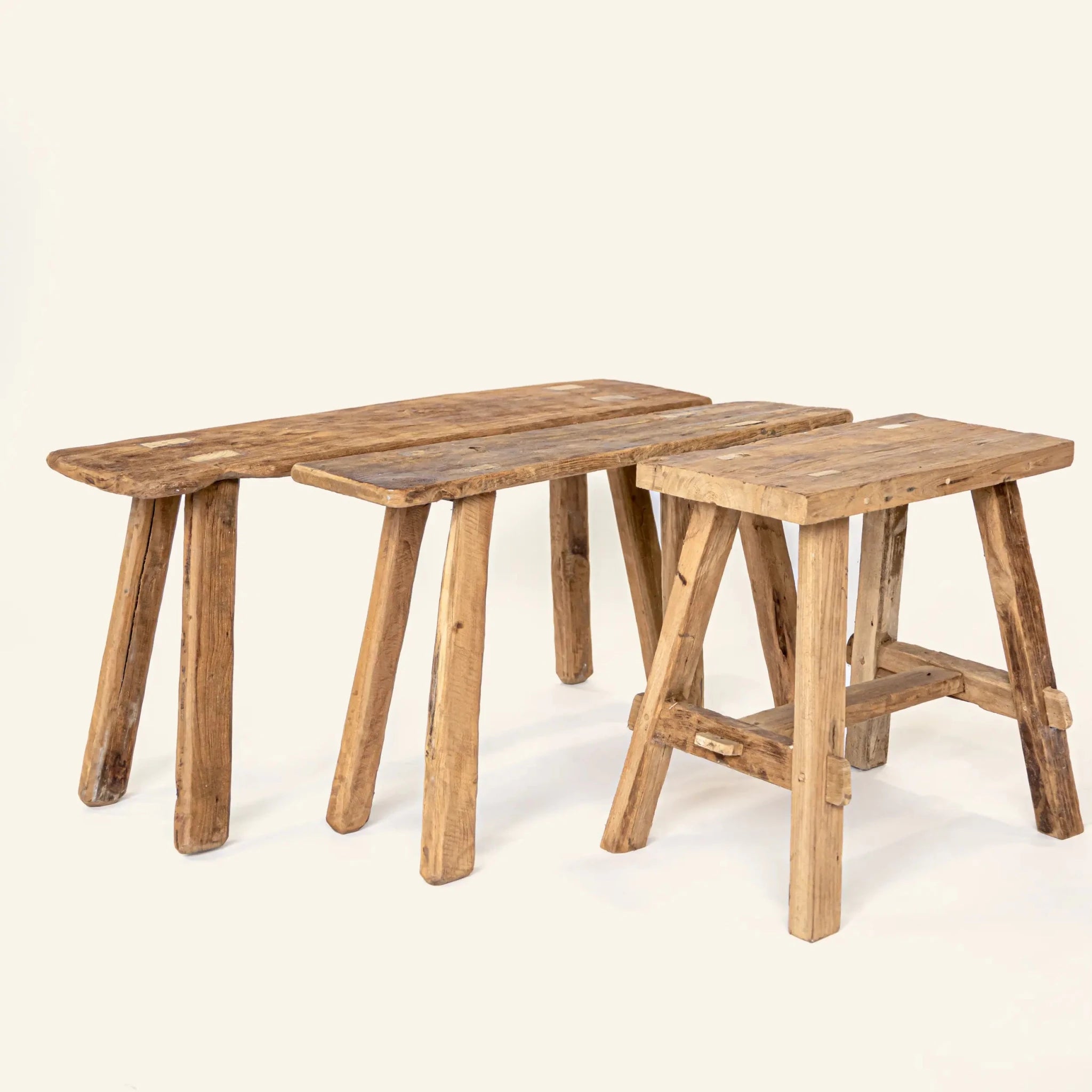 Tabouret vintage en teck - Les Trouvailles de JustineTabouretsCRUSOË