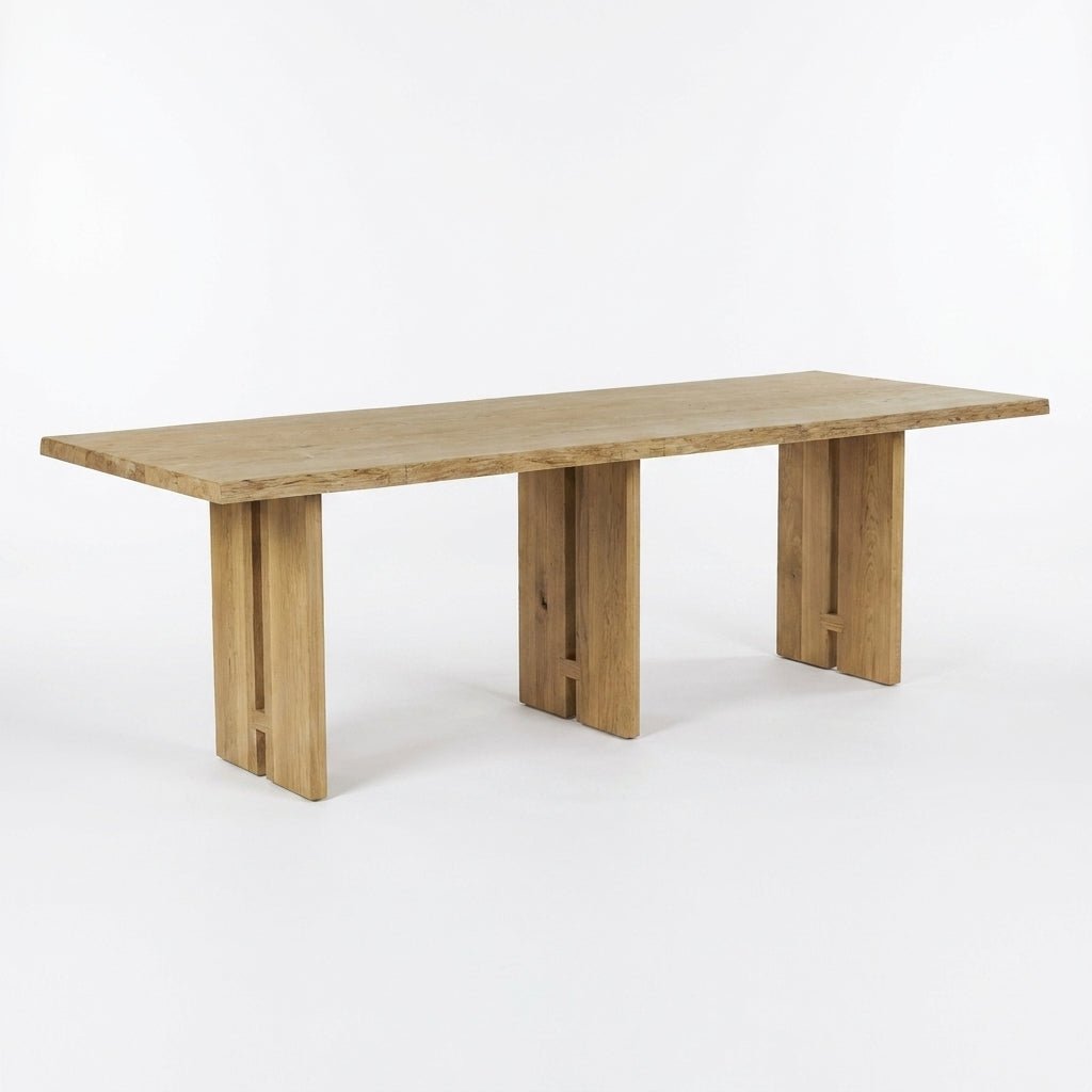 Table de salle à manger Tamsin | Chêne massif | Bord naturel | 8 places