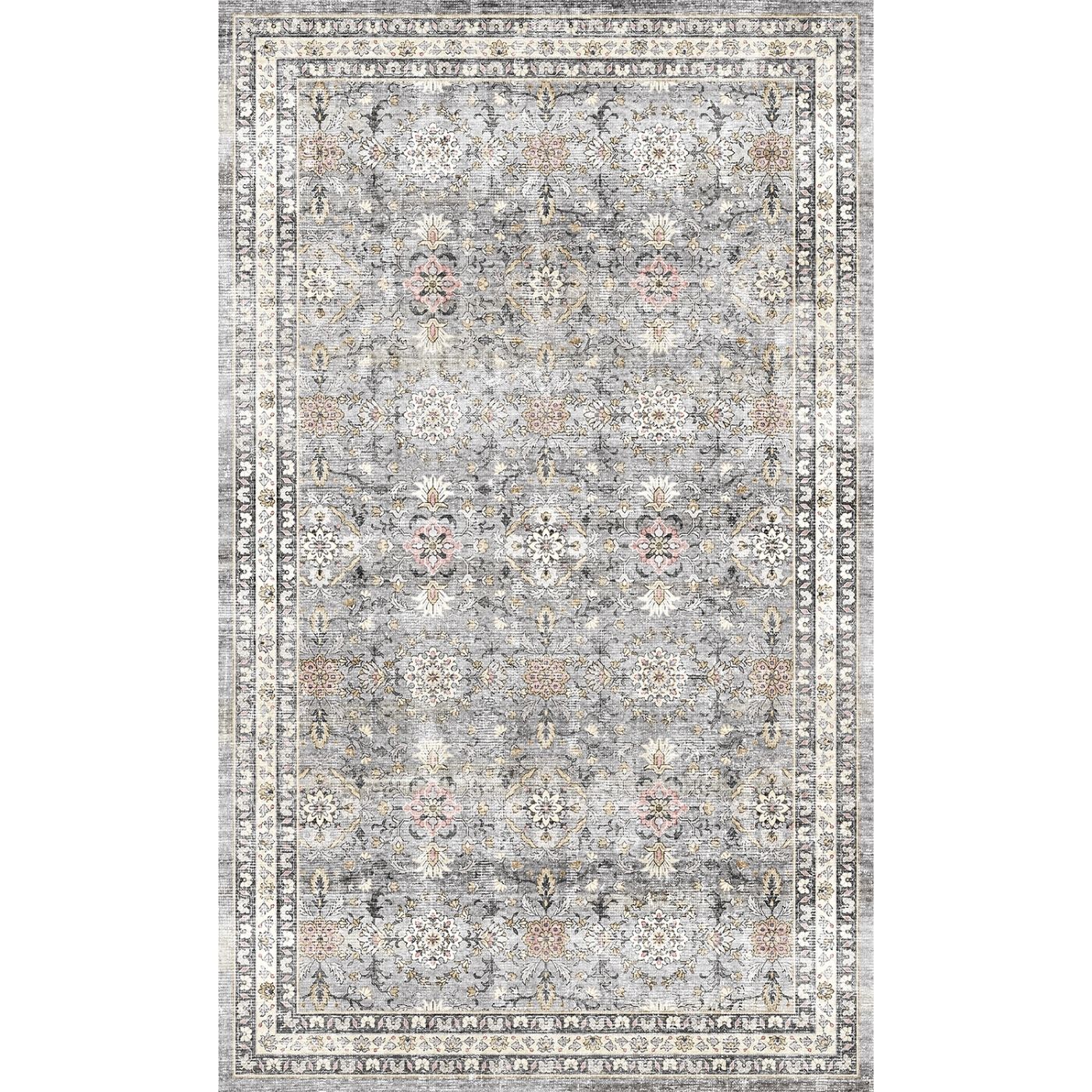 Tapis Anais – Lavande Rose - Les Trouvailles de JustinerugsartiplantoMachine Washable3’x5’