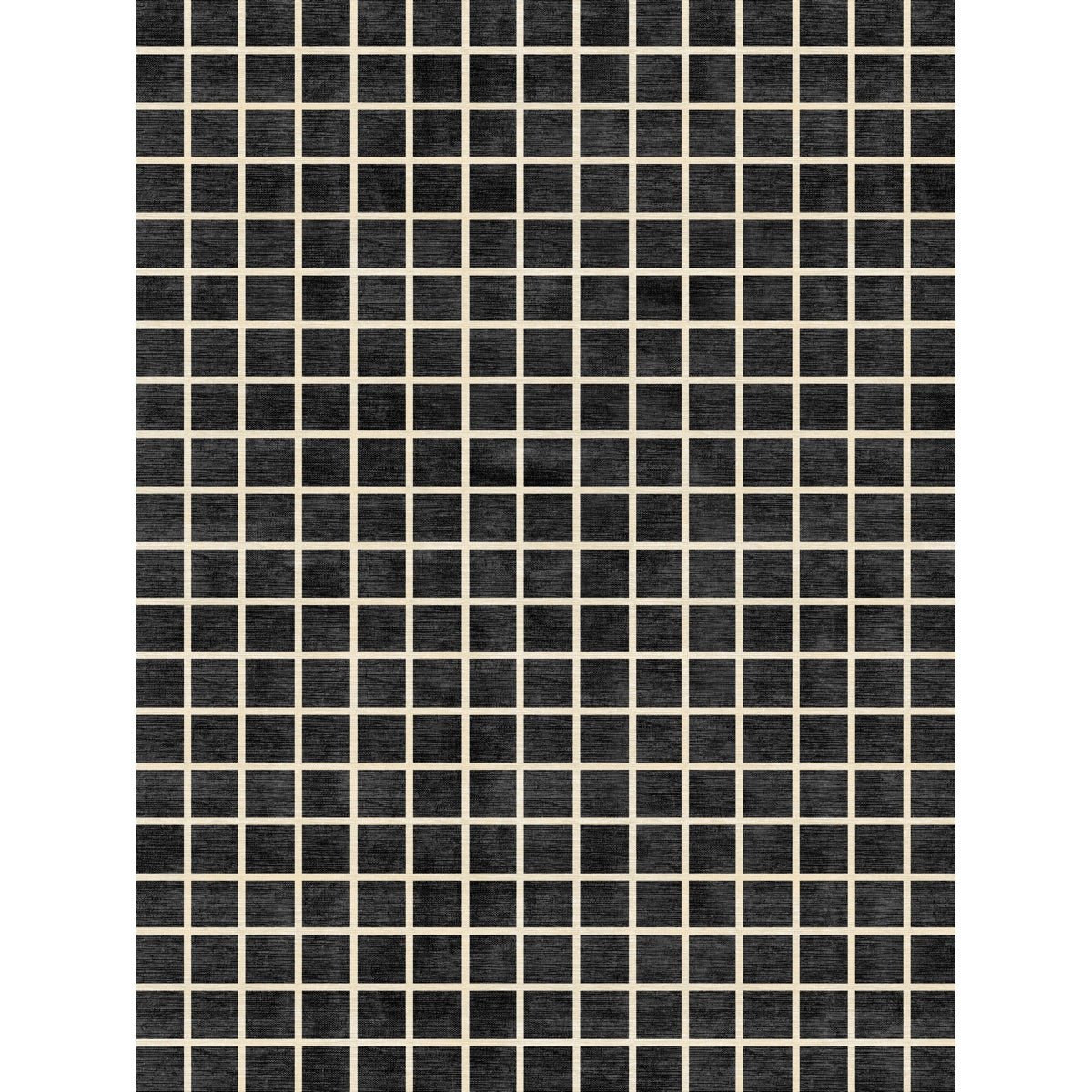 Tapis Caper Noir & Naturel à Carreaux | Design Moderne - Les Trouvailles de JustinerugsartiplantoMachine Washable9’x12’