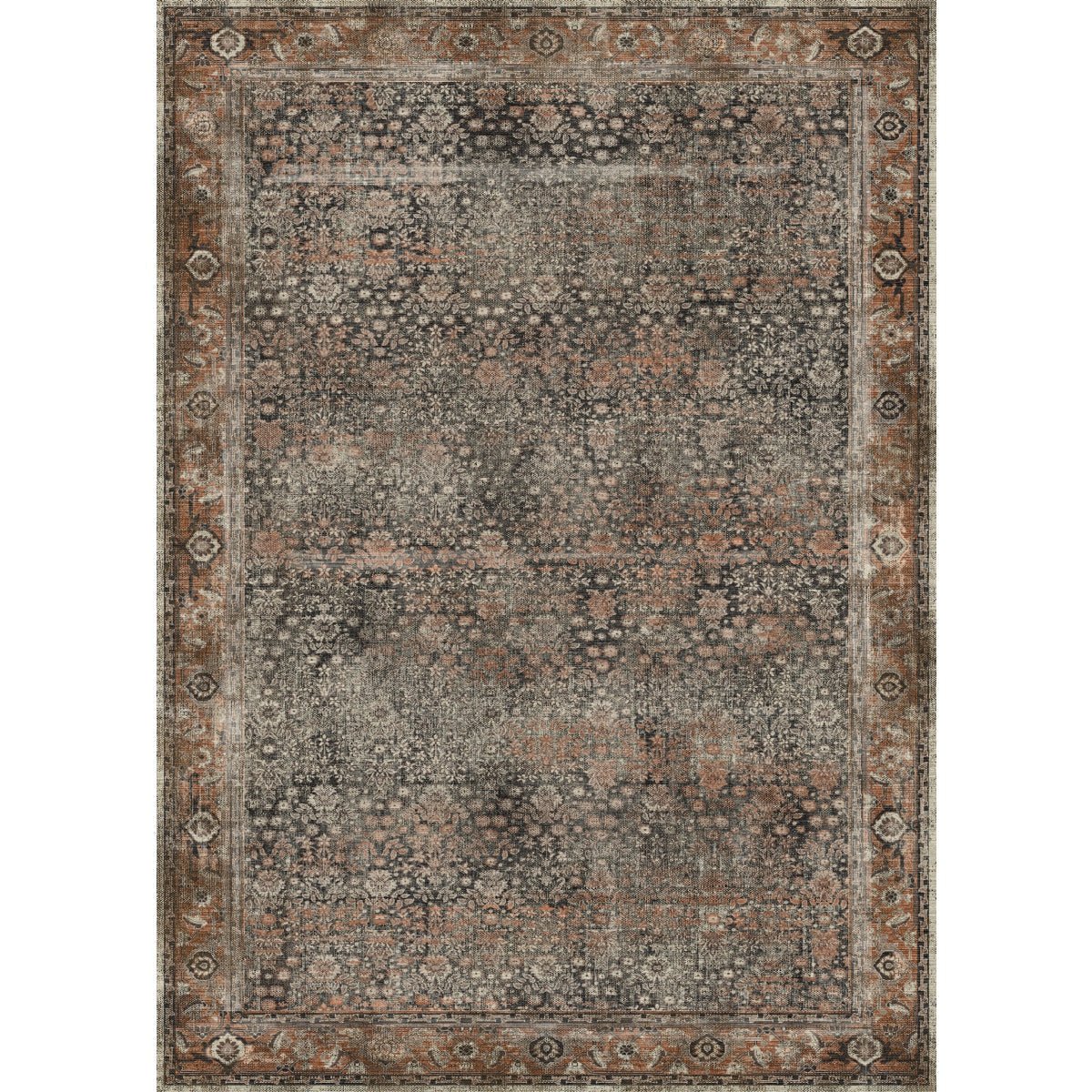 Tapis Castanha – Couleur Marron - Les Trouvailles de JustinerugsartiplantoMachine Washable5'x7'
