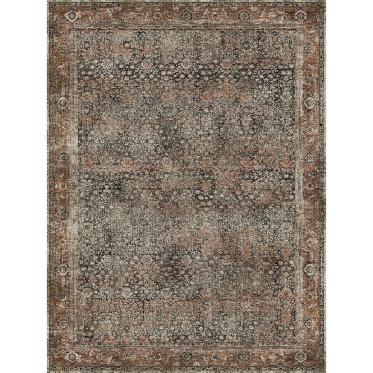 Tapis Castanha – Couleur Marron - Les Trouvailles de JustinerugsartiplantoMachine Washable9’x12’