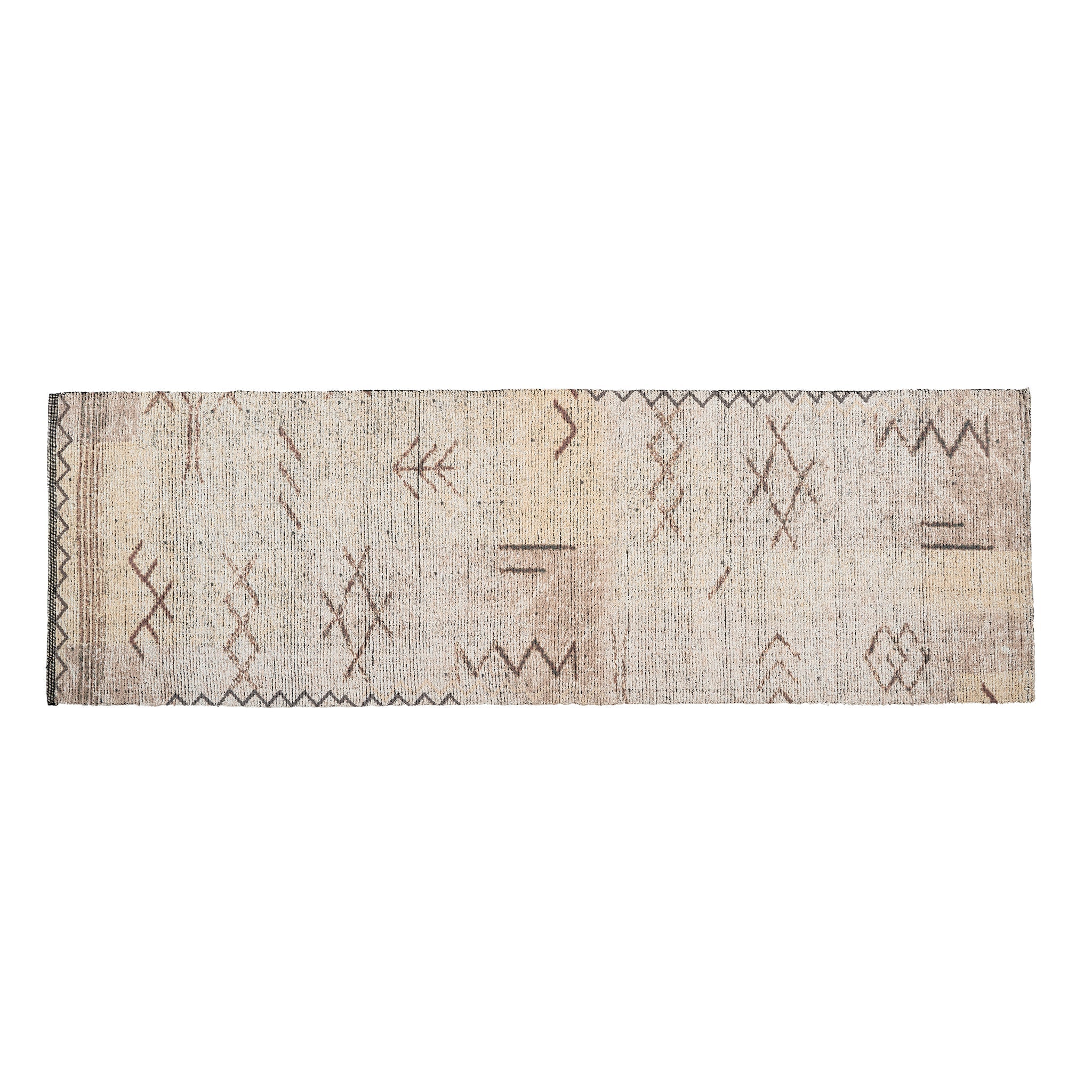 Tapis de Couloir en Cotton Safi | 75x245 cm | Inspiré des motifs tribaux - Les Trouvailles de JustineIndaba Home