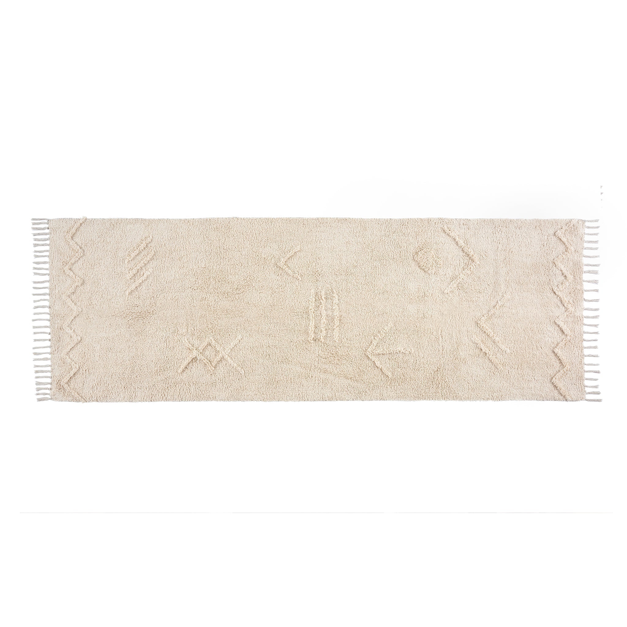 Tapis de Couloir Mari à Motifs Touffetés | 76 x 244 cm | Coton - Les Trouvailles de JustineIndaba Home