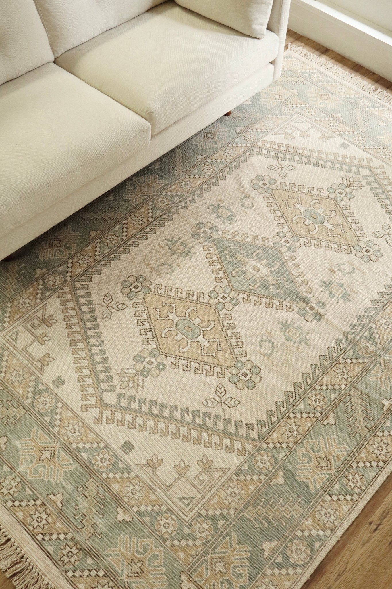 Tapis Iman Style Turc Vintage en Coton Recyclé | 274 x 183 cm | Indaba - Les Trouvailles de JustineIndaba Home