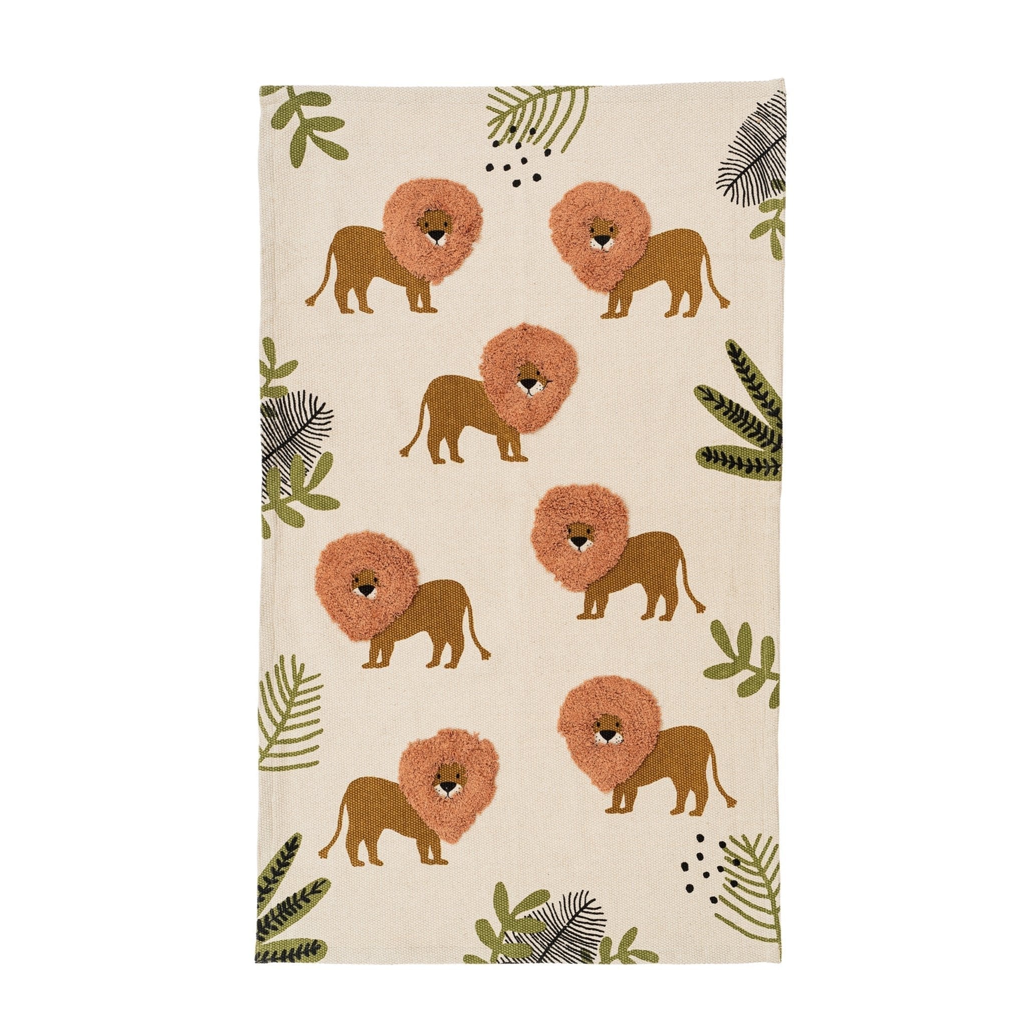 Tapis Lion Touffeté 76x122 cm | Ambiance Safari Façonné à la Main - Les Trouvailles de JustineIndaba Home
