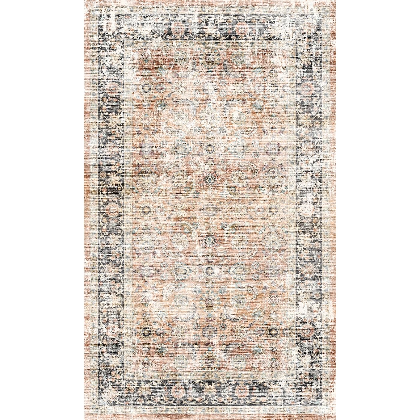 Tapis Makayla – Terracotta Épicé Multi - Les Trouvailles de JustinerugsartiplantoMachine Washable3’x5’