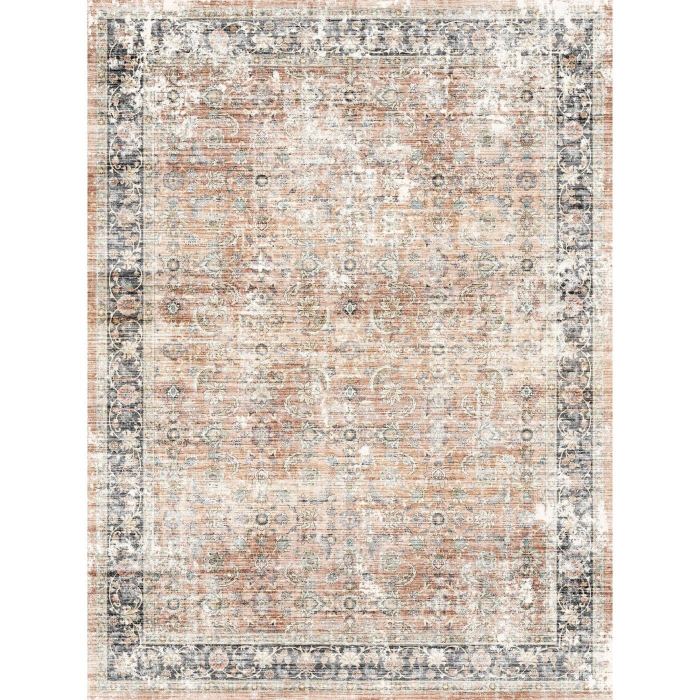Tapis Makayla – Terracotta Épicé Multi - Les Trouvailles de JustinerugsartiplantoMachine Washable9’x12’