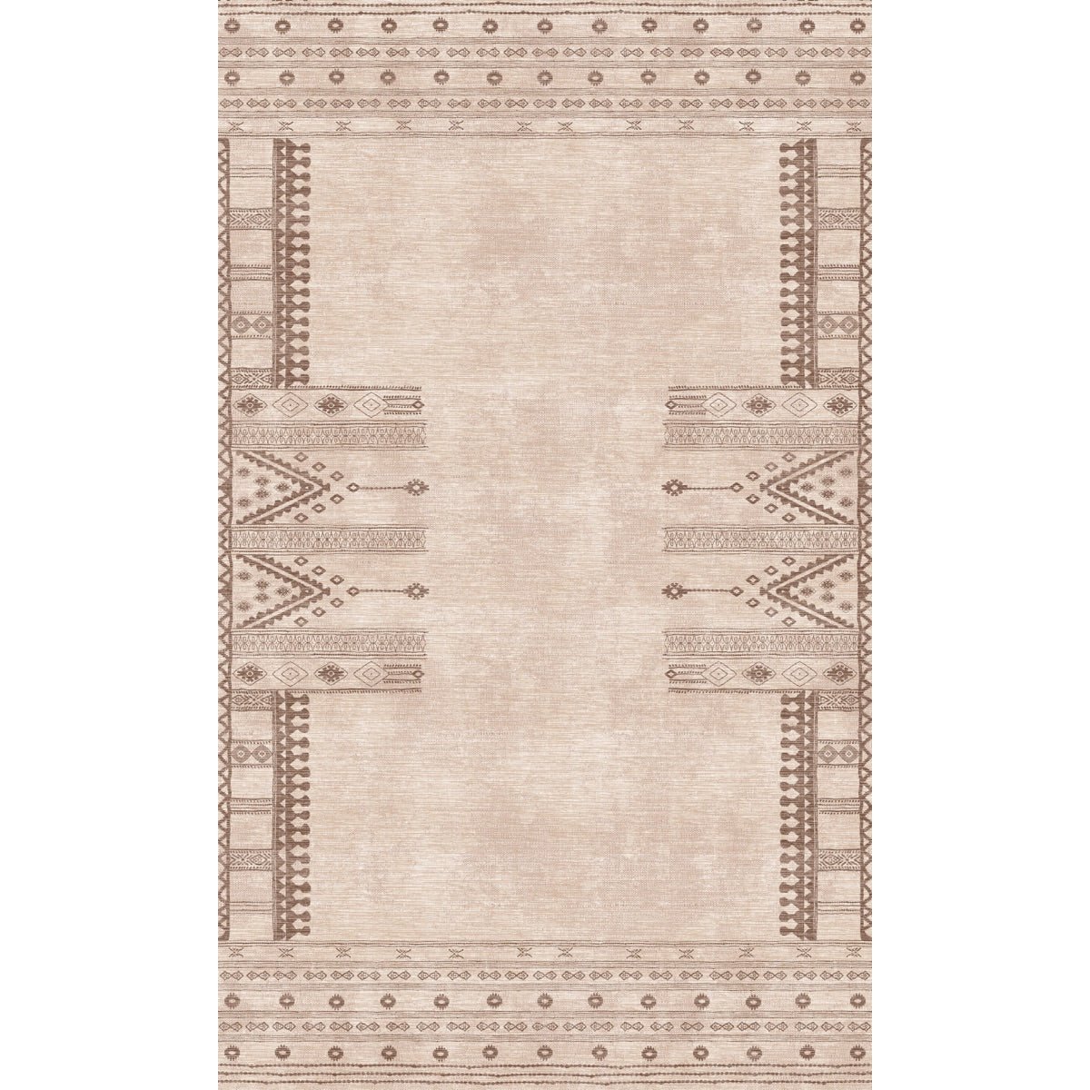 Tapis Mazela beige naturel & brun | Inspiration persane minimaliste - Les Trouvailles de JustinerugsartiplantoMachine Washable3’x5’