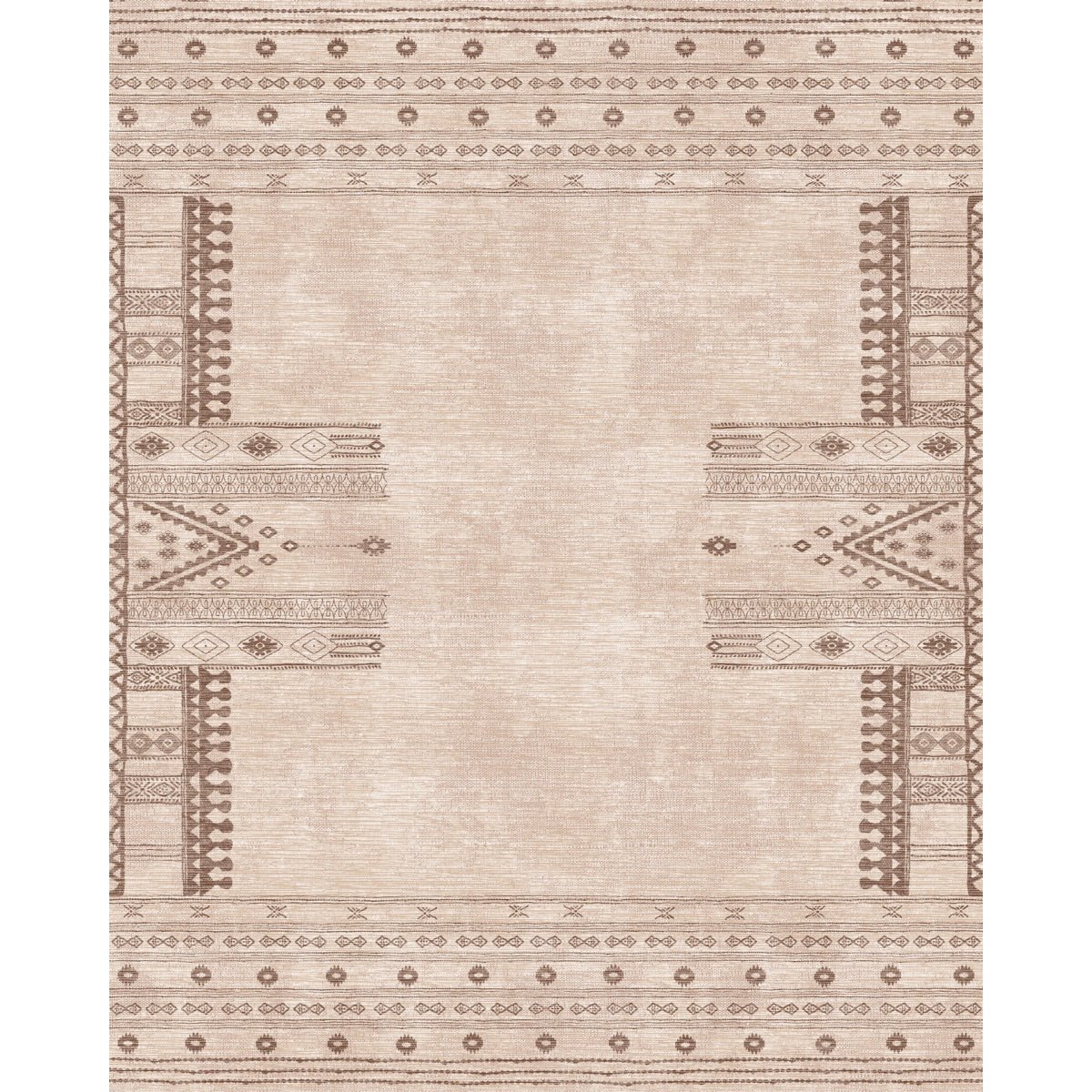 Tapis Mazela beige naturel & brun | Inspiration persane minimaliste - Les Trouvailles de JustinerugsartiplantoMachine Washable8'x10'