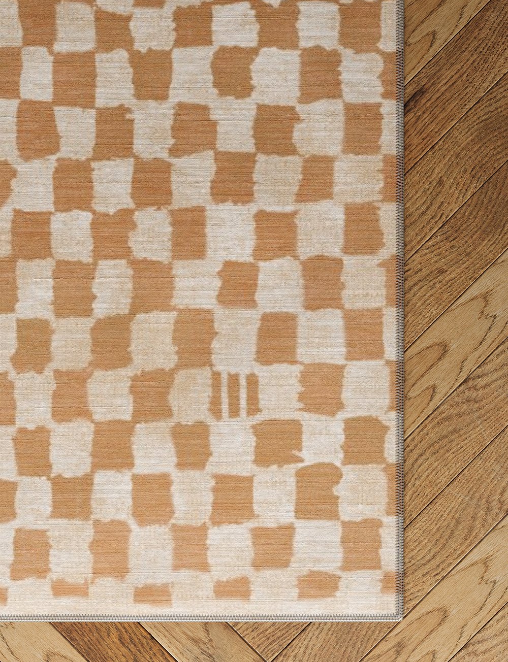 Tapis Metro à carreaux beige naturel & corail | Inspiration marocaine minimaliste - Les Trouvailles de JustinerugsartiplantoMachine Washable2.5’x10’