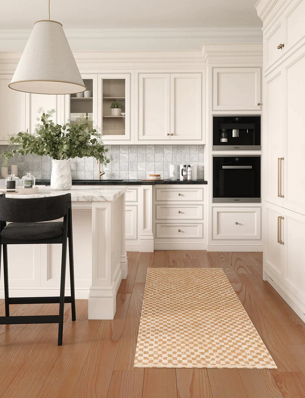 Tapis Metro à carreaux beige naturel & corail | Inspiration marocaine minimaliste - Les Trouvailles de JustinerugsartiplantoMachine Washable2.5'x7'