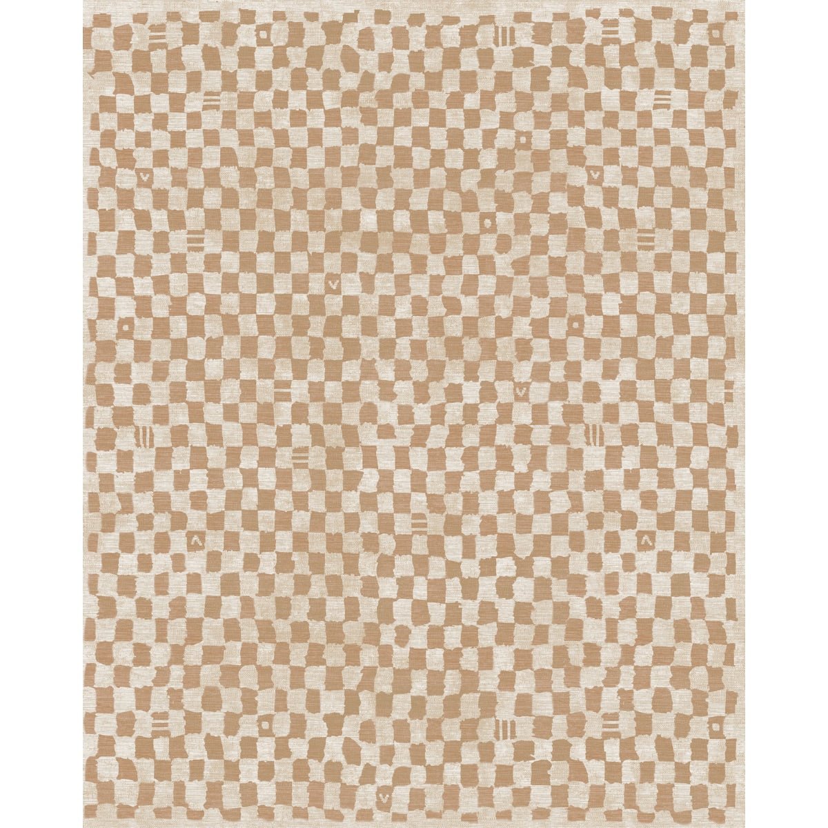 Tapis Metro à carreaux beige naturel & corail | Inspiration marocaine minimaliste - Les Trouvailles de JustinerugsartiplantoMachine Washable8'x10'