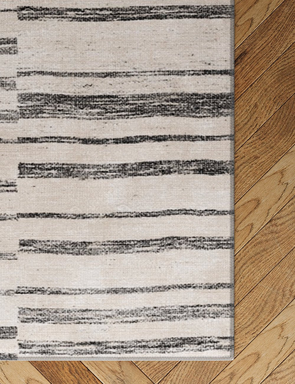 Tapis Sahara Ivoire & Gris | Motif Marocain - Les Trouvailles de JustinerugsartiplantoMachine Washable2.5’x16’