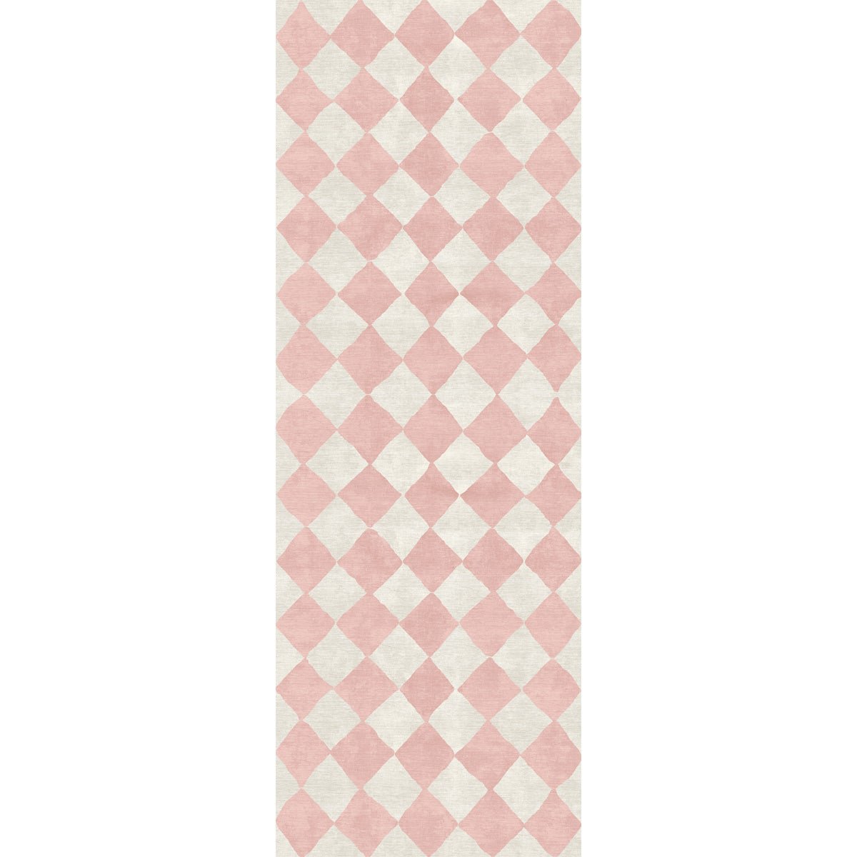 Tapis Trestres à Carreaux Malibu | Rose & Ivoire | Style Marocain Minimaliste - Les Trouvailles de JustinerugsartiplantoMachine Washable2.5'x7'