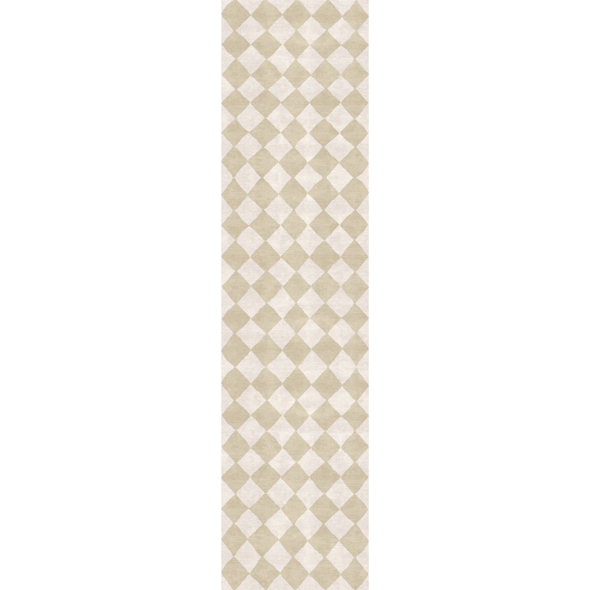 Tapis Trestres Naturel & Ivoire | Motif Marocain à Carreaux - Les Trouvailles de JustinerugsartiplantoMachine Washable2.5’x10’