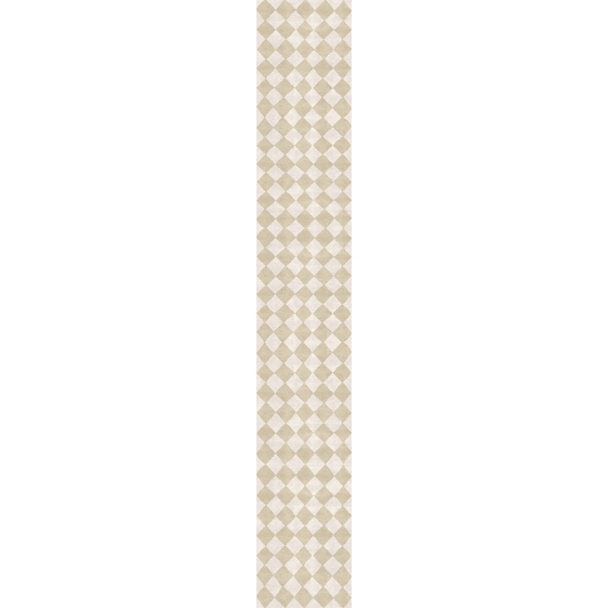 Tapis Trestres Naturel & Ivoire | Motif Marocain à Carreaux - Les Trouvailles de JustinerugsartiplantoMachine Washable2.5’x16’