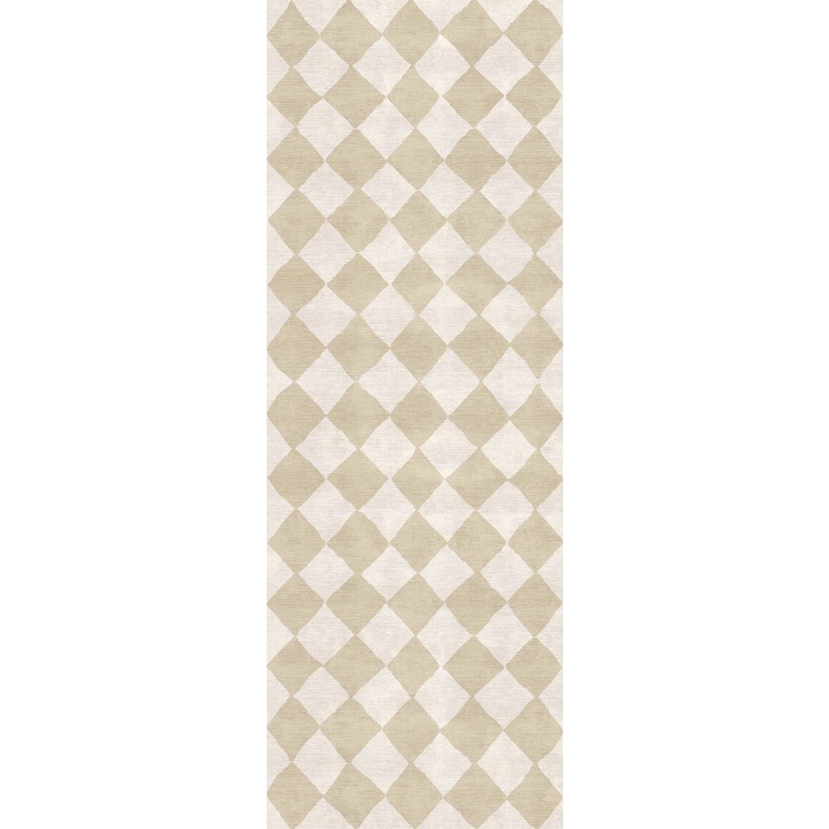 Tapis Trestres Naturel & Ivoire | Motif Marocain à Carreaux - Les Trouvailles de JustinerugsartiplantoMachine Washable2.5'x7'