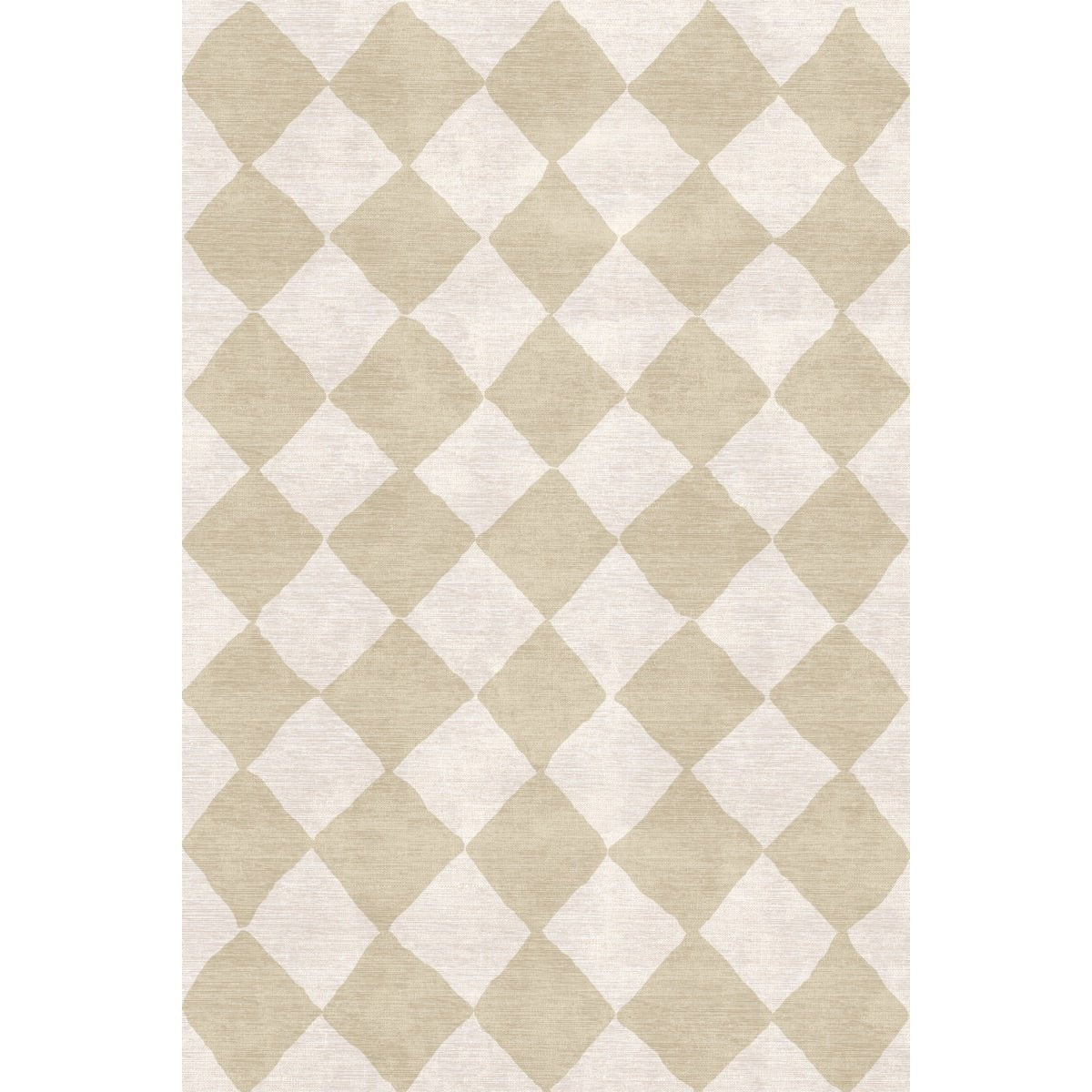 Tapis Trestres Naturel & Ivoire | Motif Marocain à Carreaux - Les Trouvailles de JustinerugsartiplantoMachine Washable6'x9'