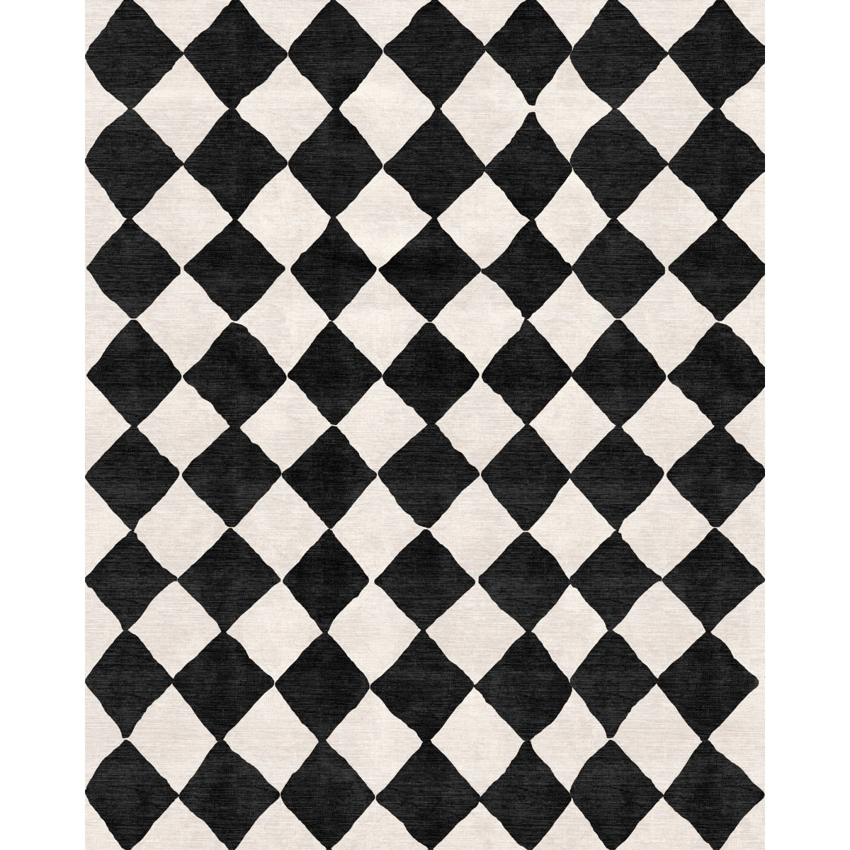 Tapis Trestres Noir & Ivoire | Motif Marocain à Carreaux - Les Trouvailles de JustinerugsartiplantoMachine Washable8'x10'