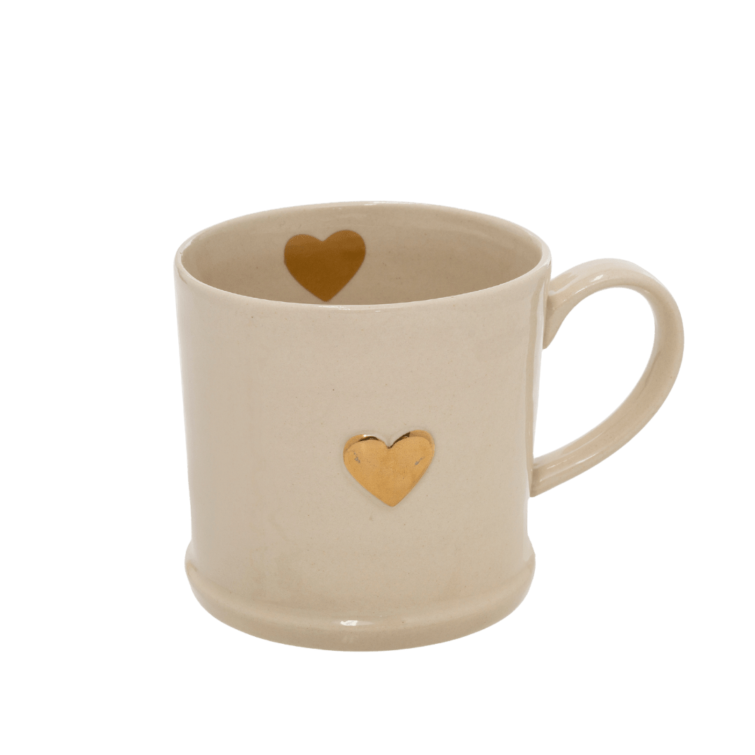 Tasse Sweet Heart | Détail Doré | Fait à la main - Les Trouvailles de JustineIndaba Home