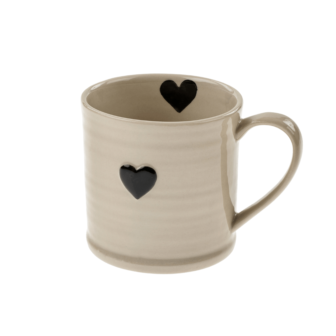 Tasse Sweet Heart | Fait à la main | Grand format | Noir | Indaba - Les Trouvailles de JustineIndaba Home