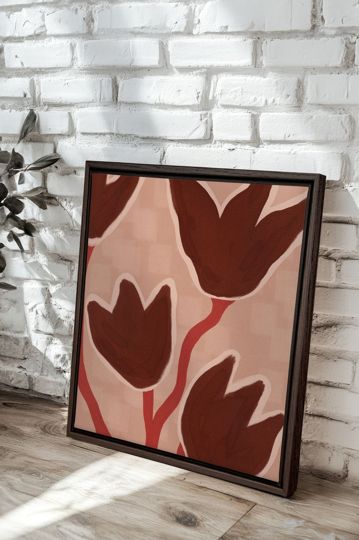 TERRE EN FLEURS, Oeuvre sur toile étirée - Les Trouvailles de JustinecanvasOleka Canvas18x18Espresso