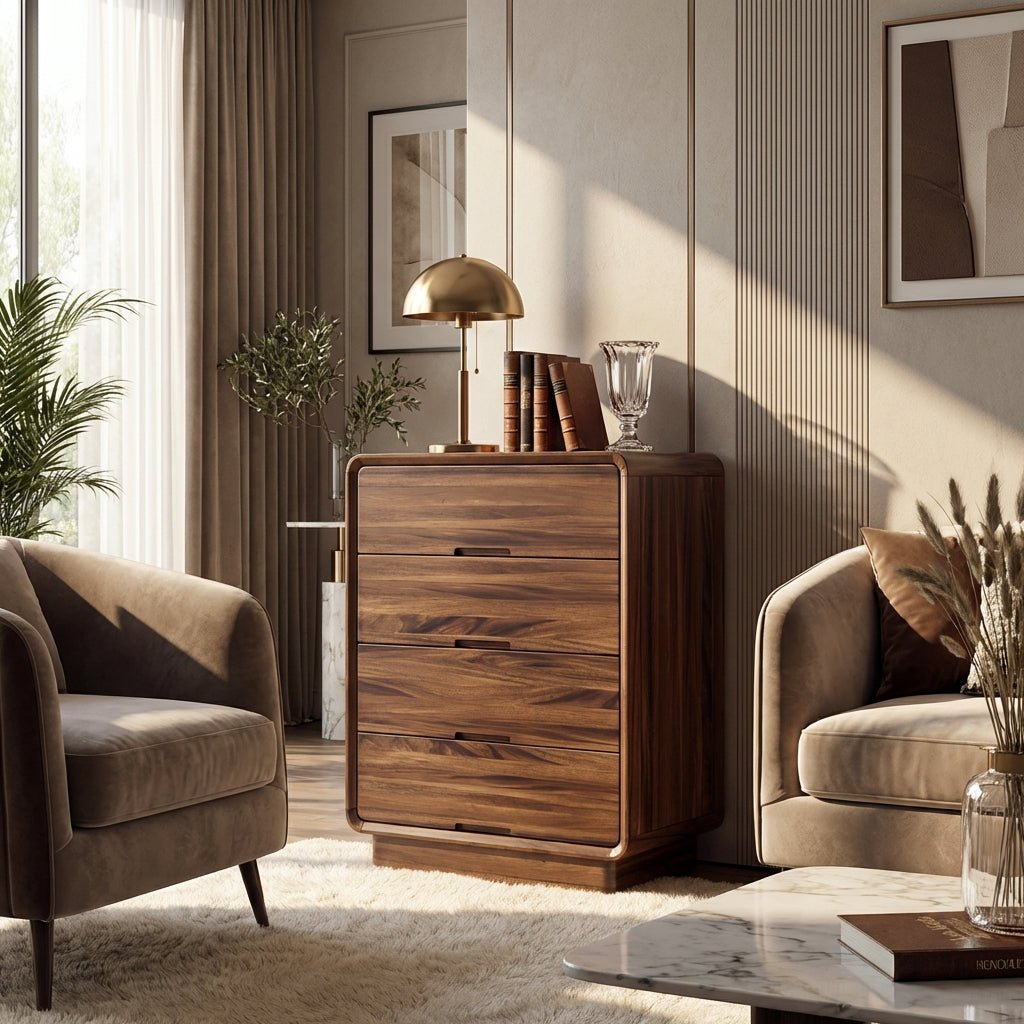 Commode Lisbon en noyer noir | Rangement élégant | Design contemporain