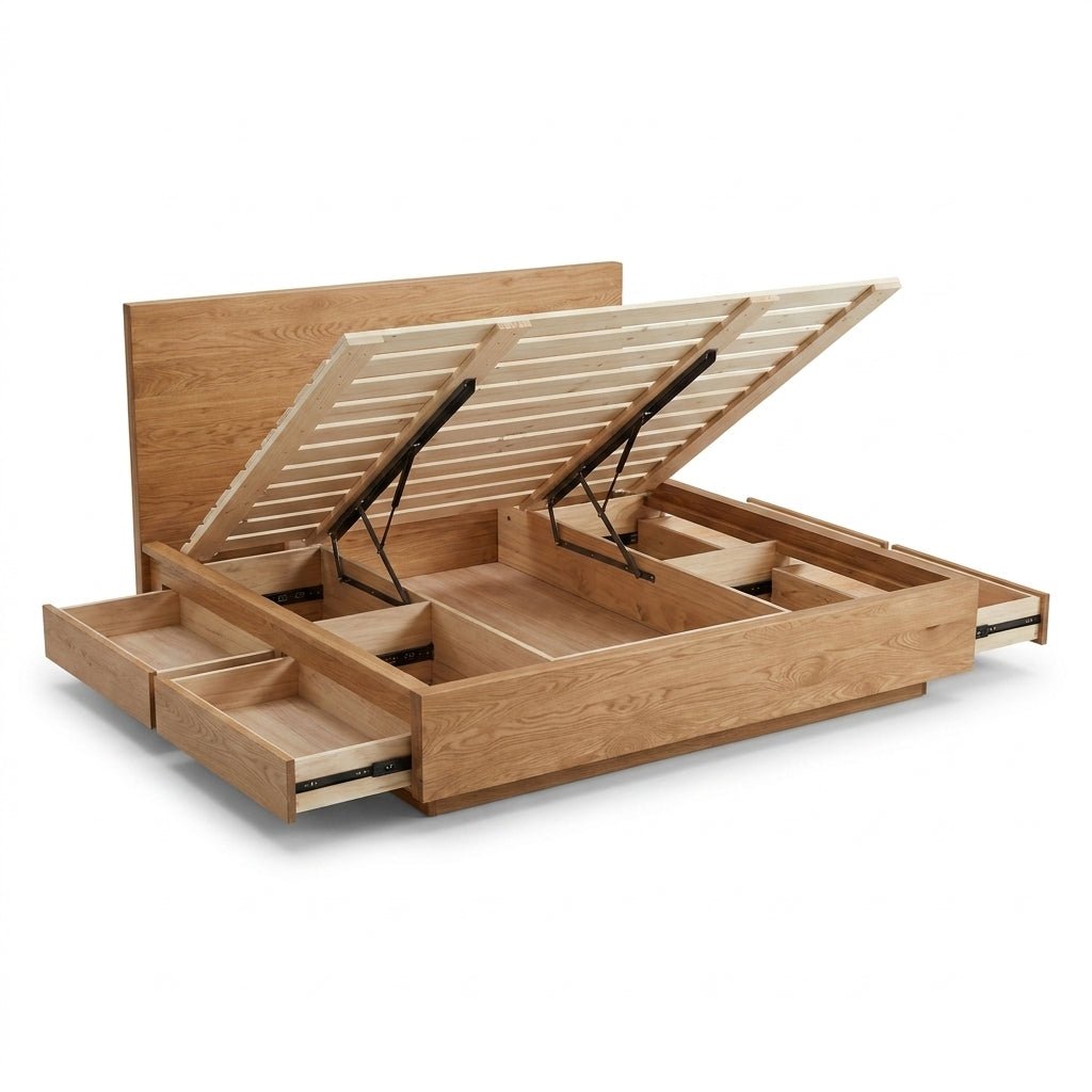 Timberton Storage Bed | Solid wood | Integrated drawers