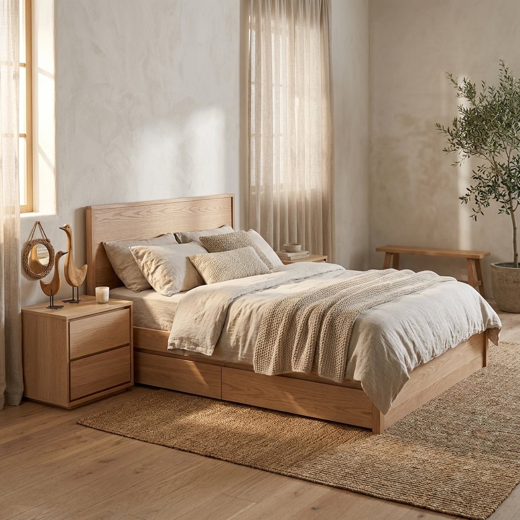 Timberton Storage Bed | Solid wood | Integrated drawers