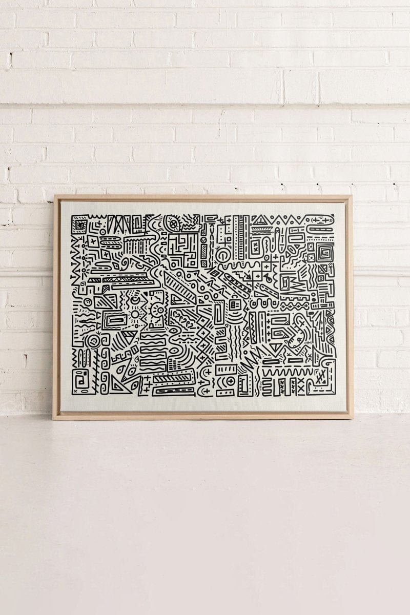 Toile - Aztèque||Canvas - Aztèque, toile imprimée - Les Trouvailles de JustinecanvasOleka Canvas12X9Bois naturel