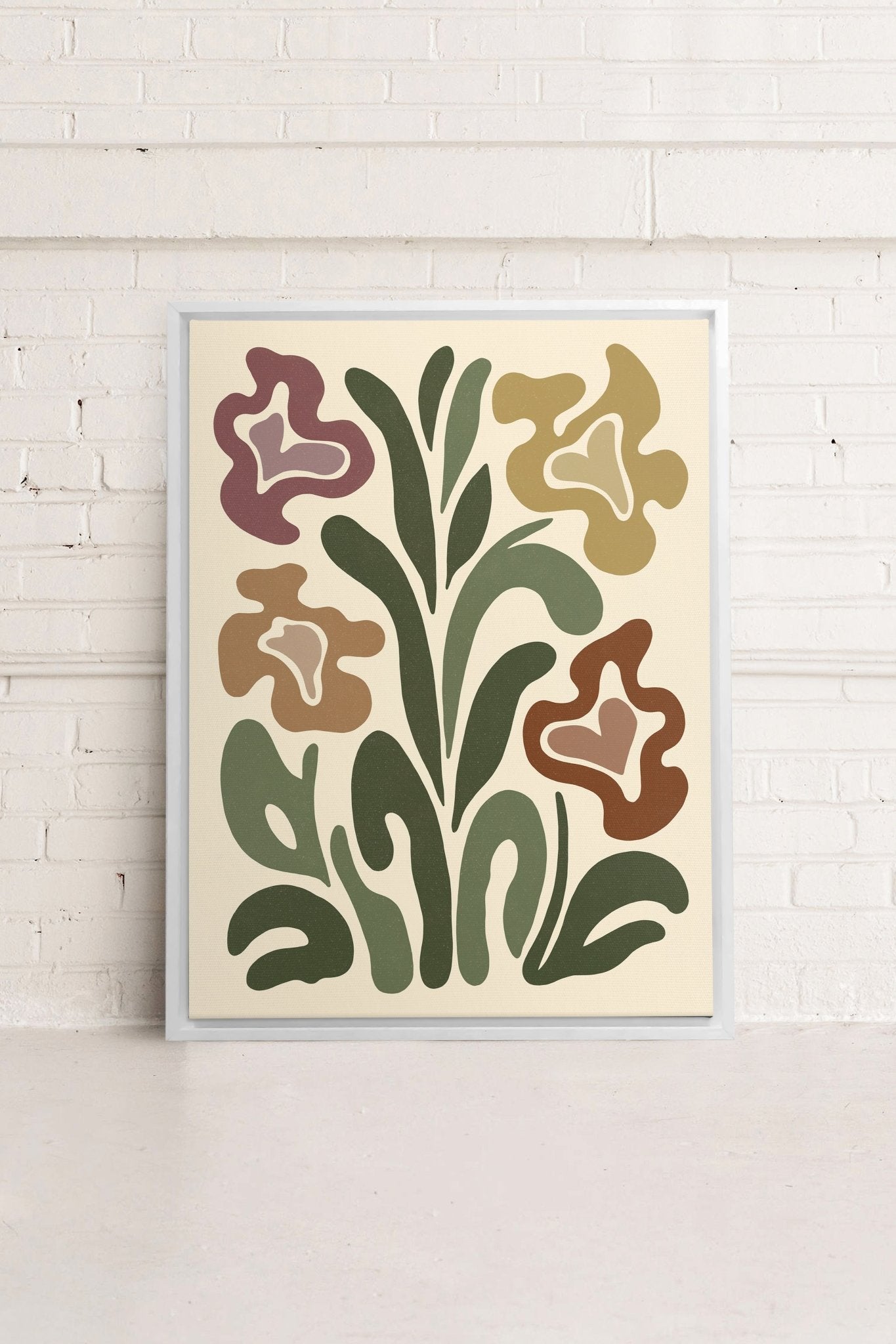 TRIPPY BOTANICALS, Oeuvre sur toile étirée - Les Trouvailles de JustinecanvasOleka Canvas9x12Blanc