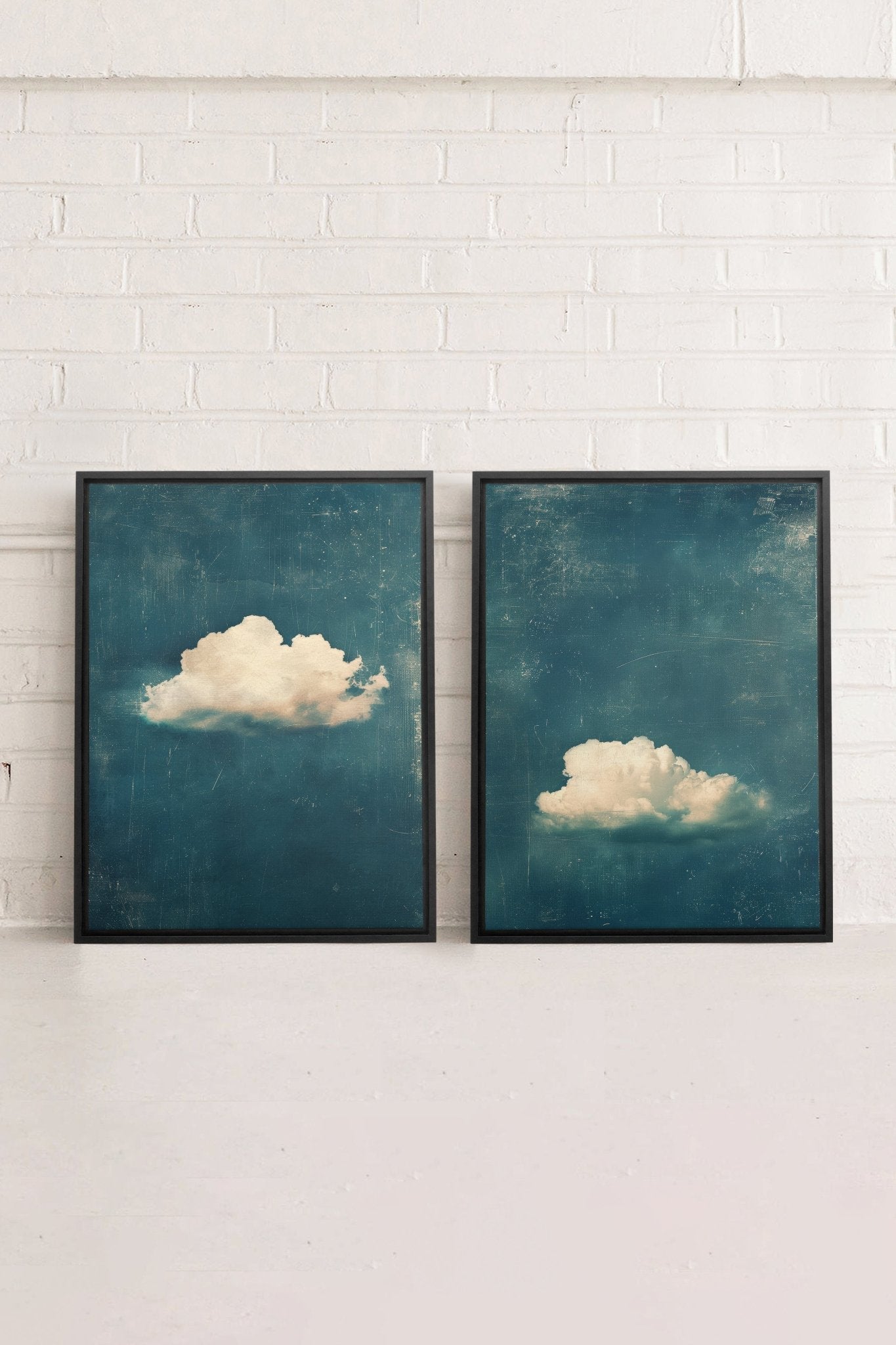 TWILIGHT BLUE SET (2 Oeuvres sur toile étirée) - Les Trouvailles de JustineDuo & TrioOleka Canvas2 toiles 9x12Noir