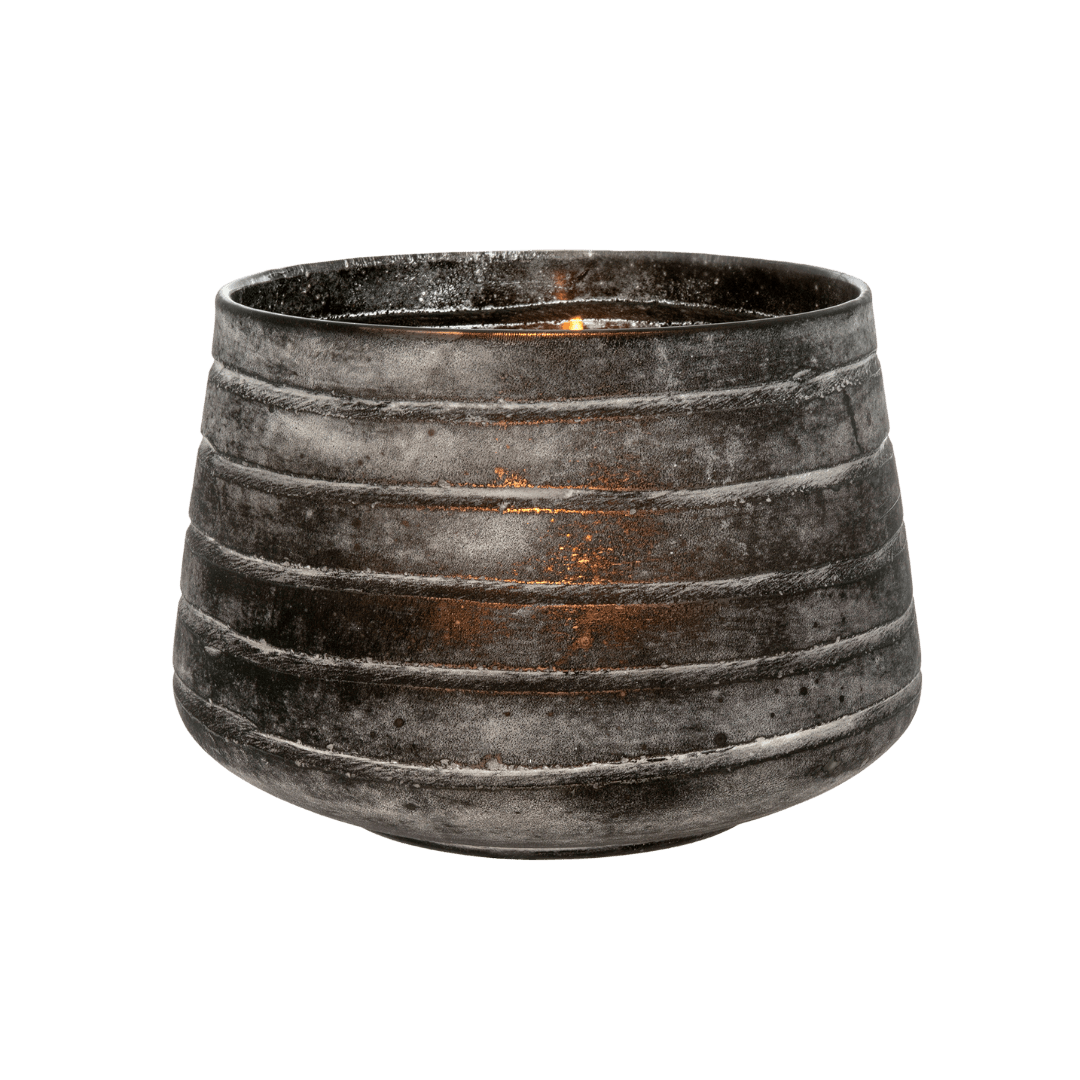 Vase Blackstone en Verre Soufflé | Grand format | Élégance Mat et Détails Gravés - Les Trouvailles de JustineIndaba Home