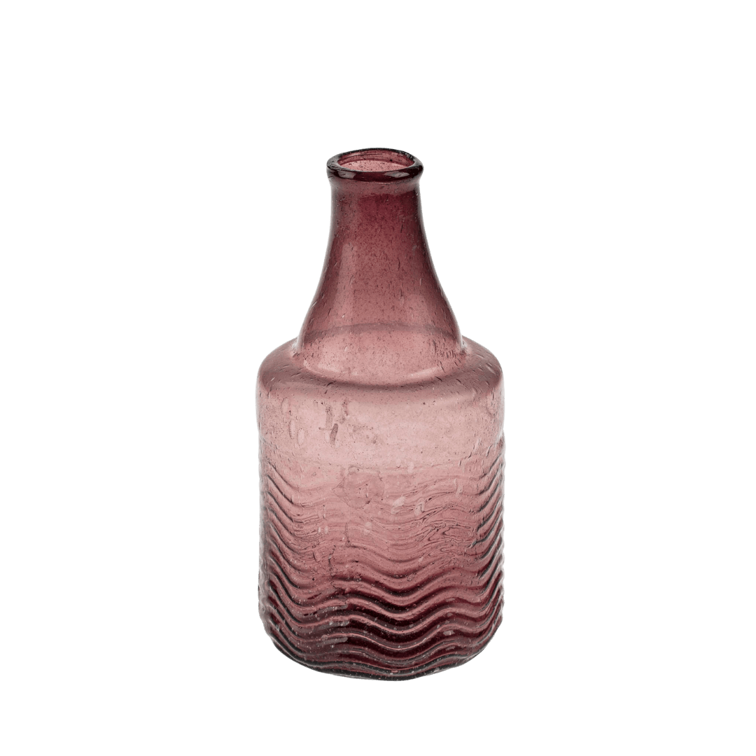 Vase Bouteille en Verre Recyclé | Violet - Les Trouvailles de JustineIndaba Home