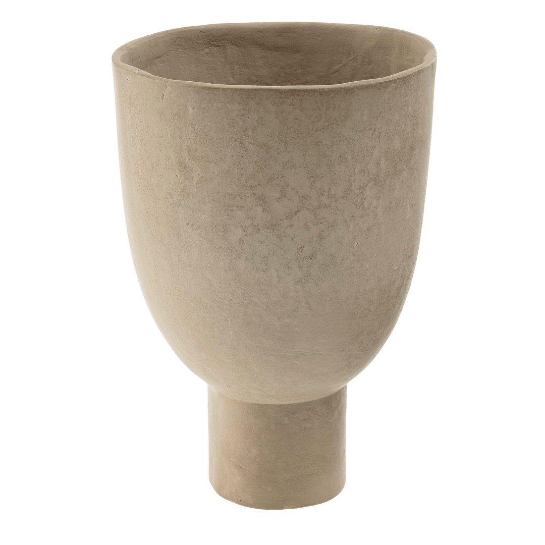 Vase Lumos en Papier Mâché | Grand Format | Finition Chaux Naturelle - Les Trouvailles de JustineIndaba Home